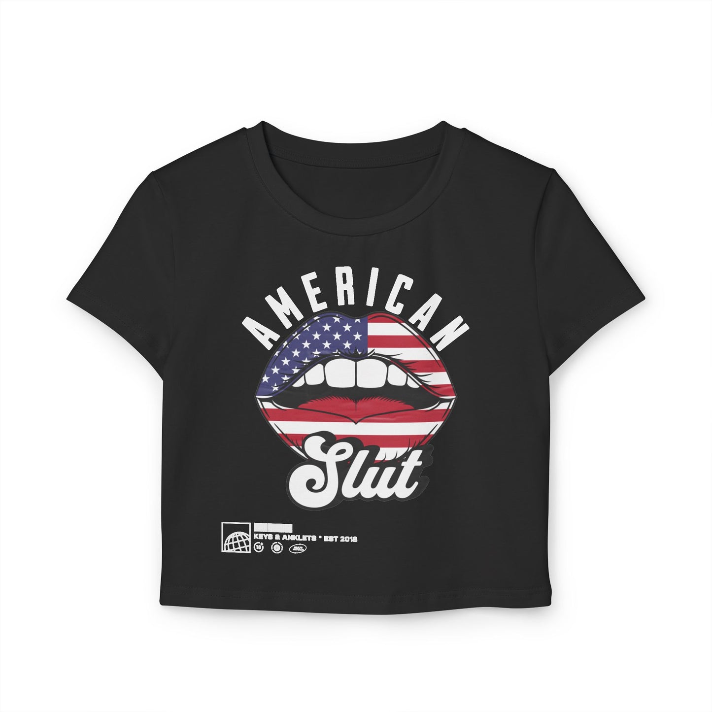 American Slut Women's Baby Tee - Trendy Statement Top for Bold Style