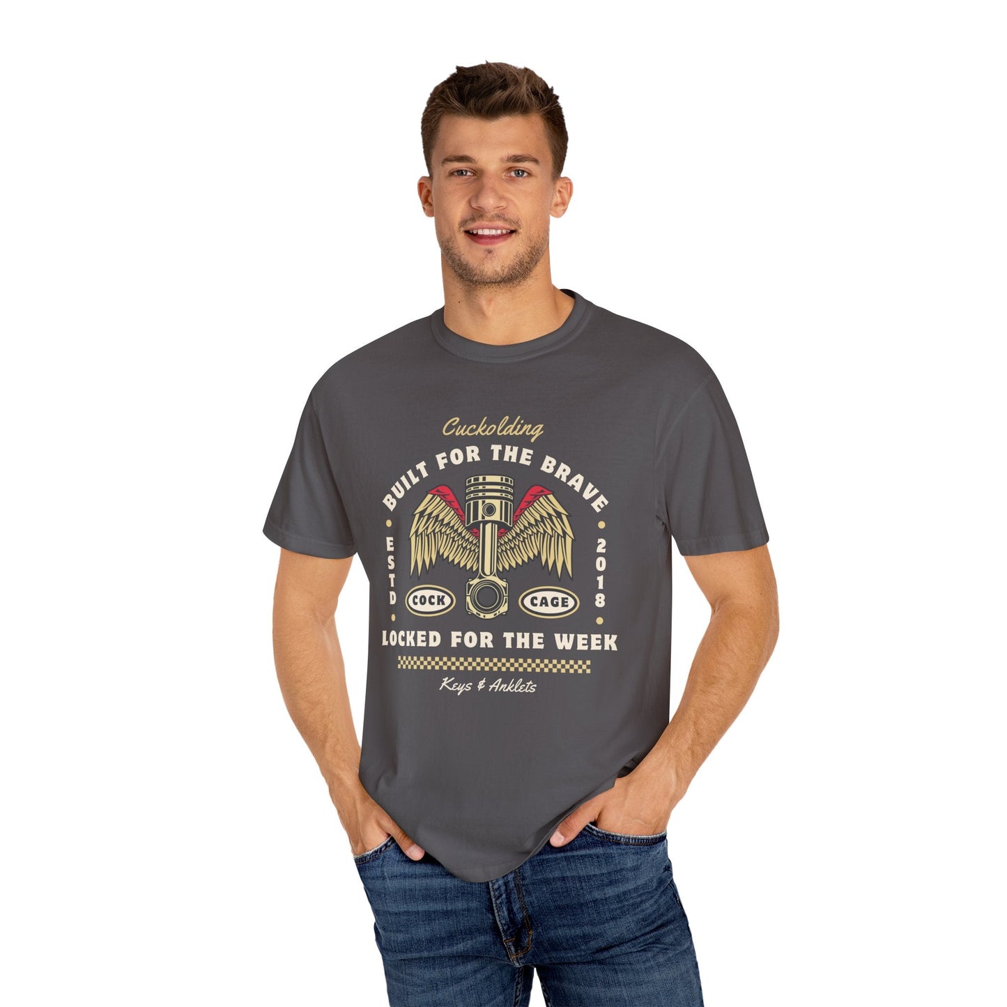 For the Brave Cuck - Men's Garment-Dyed Tee