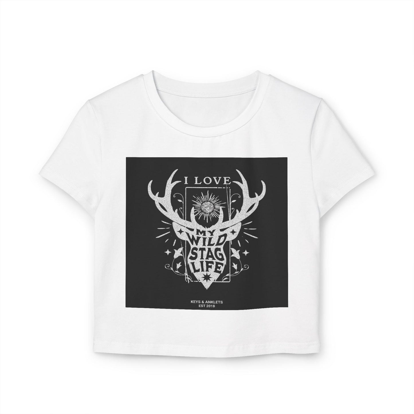 I Love My Wild Stag Life – Trendy Women’s Crop Top