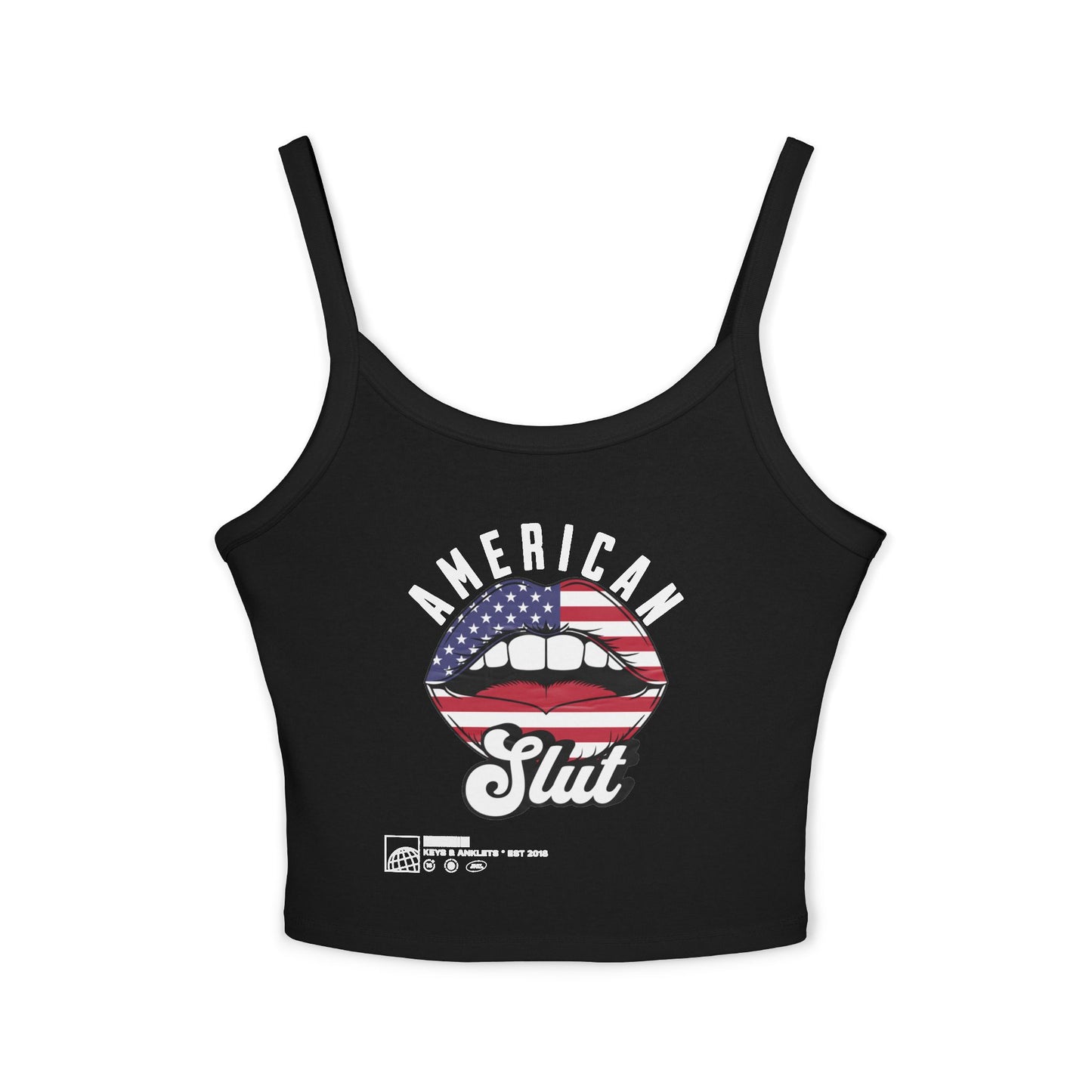American Slut Graphic Women's Spaghetti Strap Tank Top