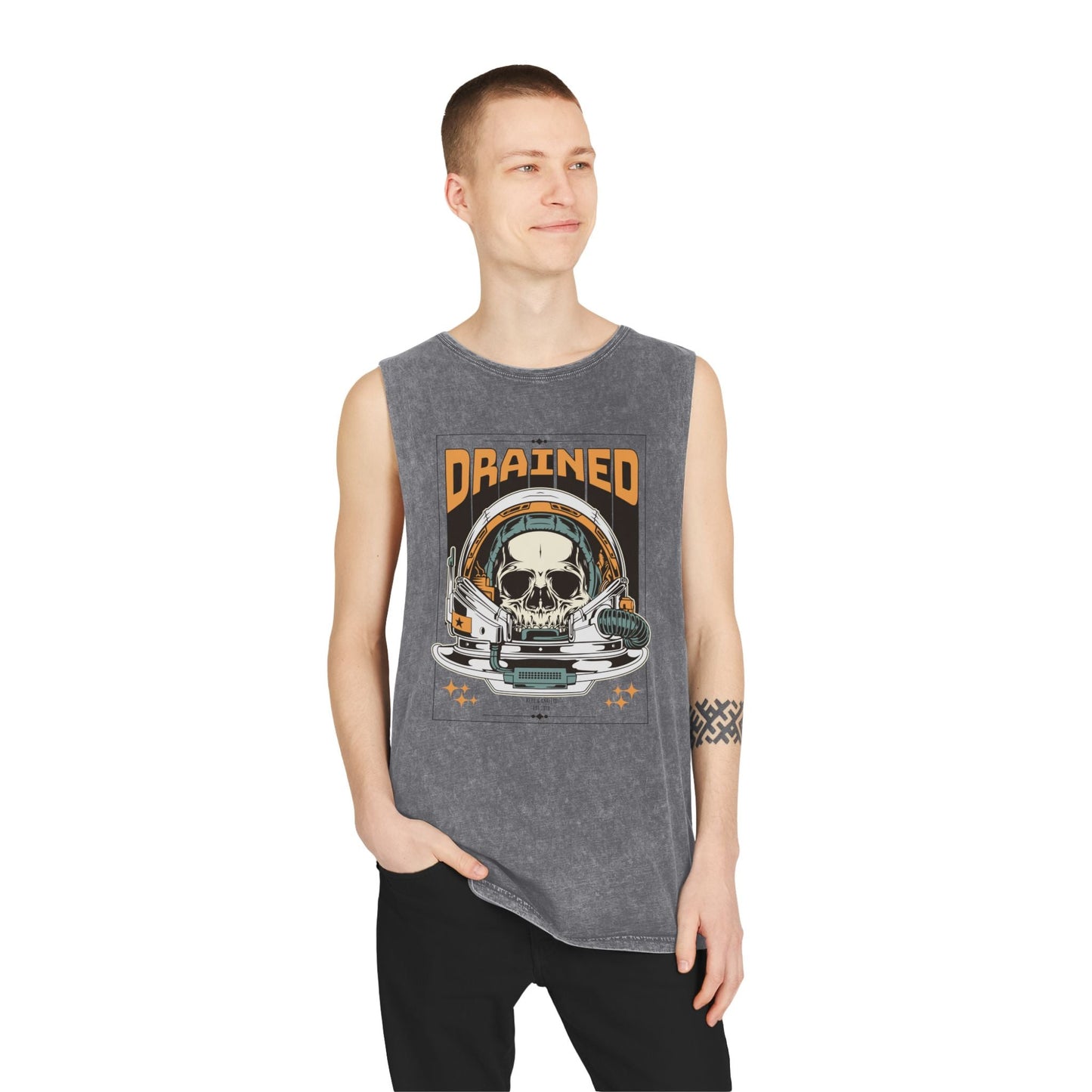 Drained - Unisex Vintage Stonewash Tank Top