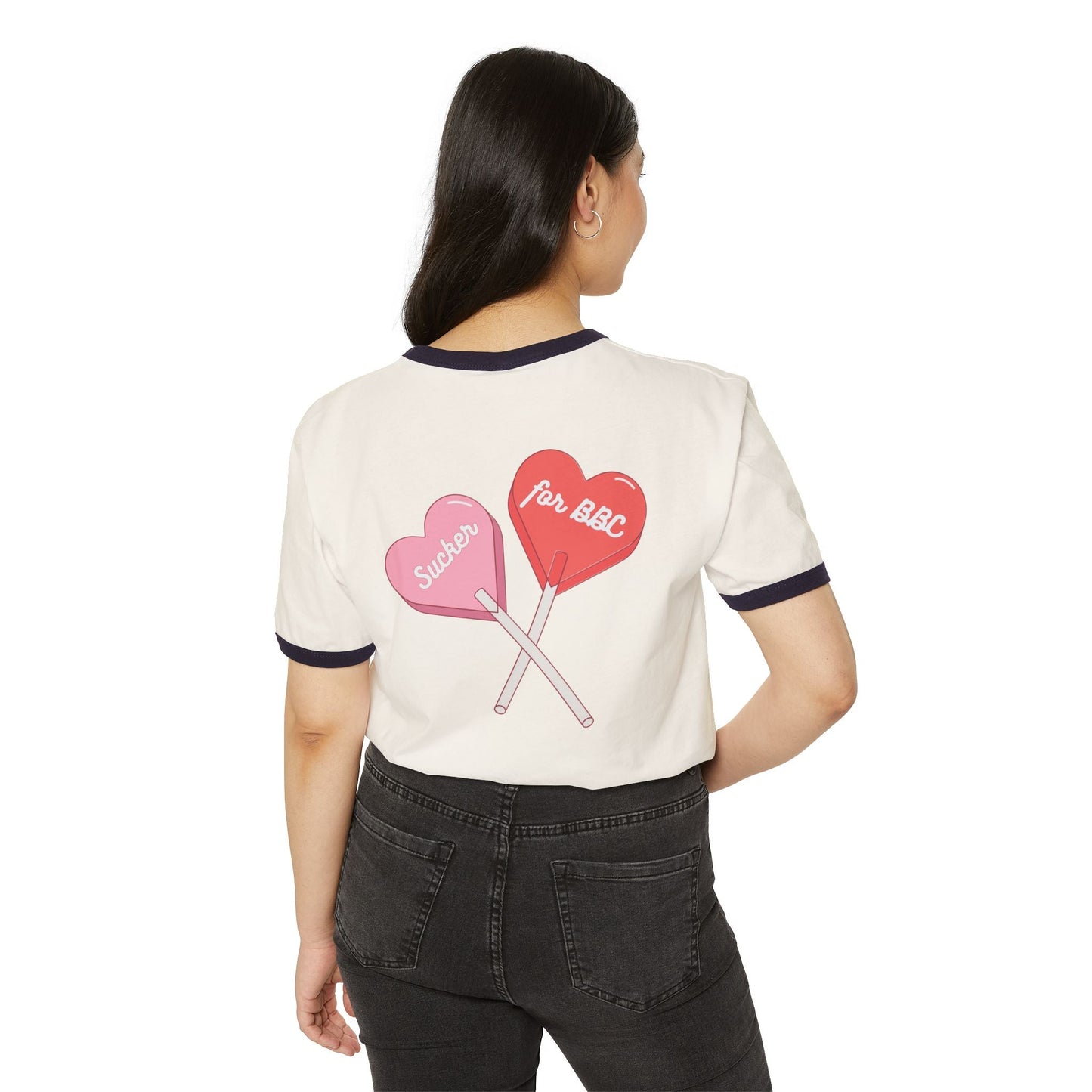 Sucker for BBC - Women's Cotton Ringer Tee