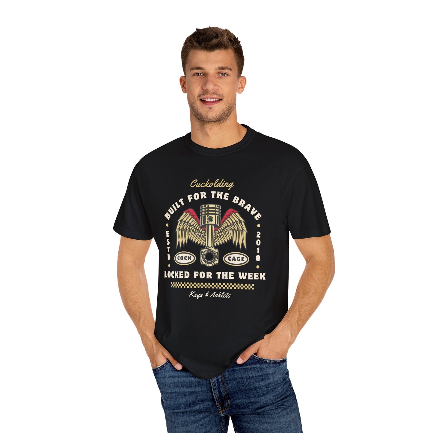 For the Brave Cuck - Men's Garment-Dyed Tee