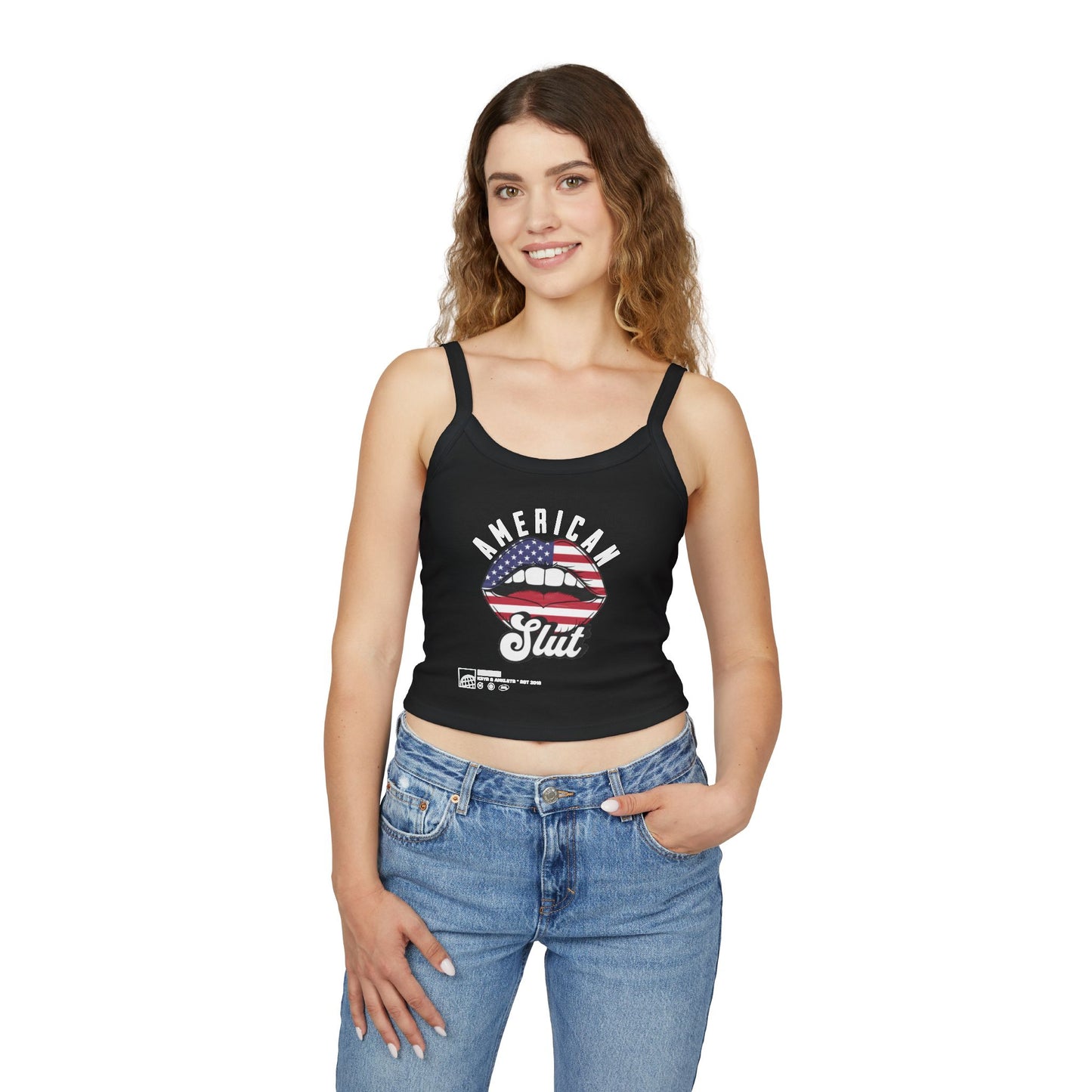 American Slut Graphic Women's Spaghetti Strap Tank Top