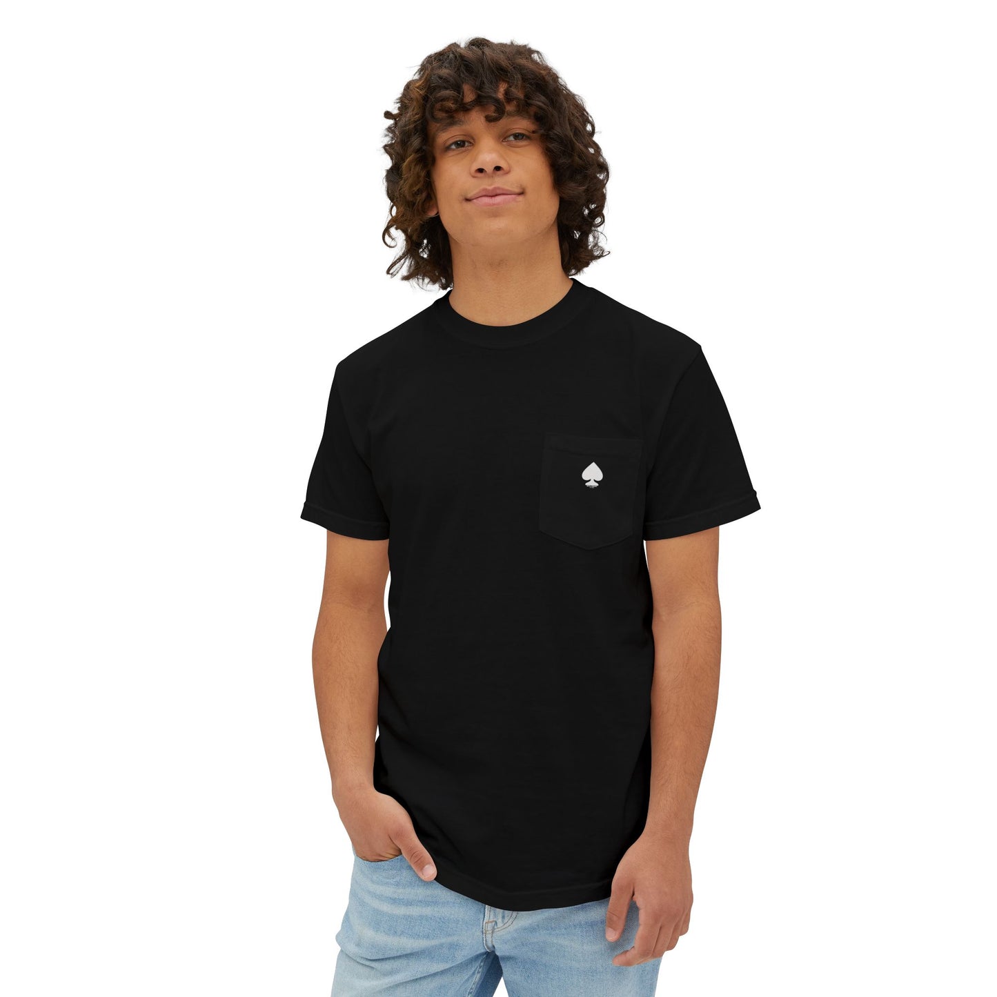 Queen of Spades Pocket T-Shirt - Unisex Garment-Dyed Tee for Casual Style