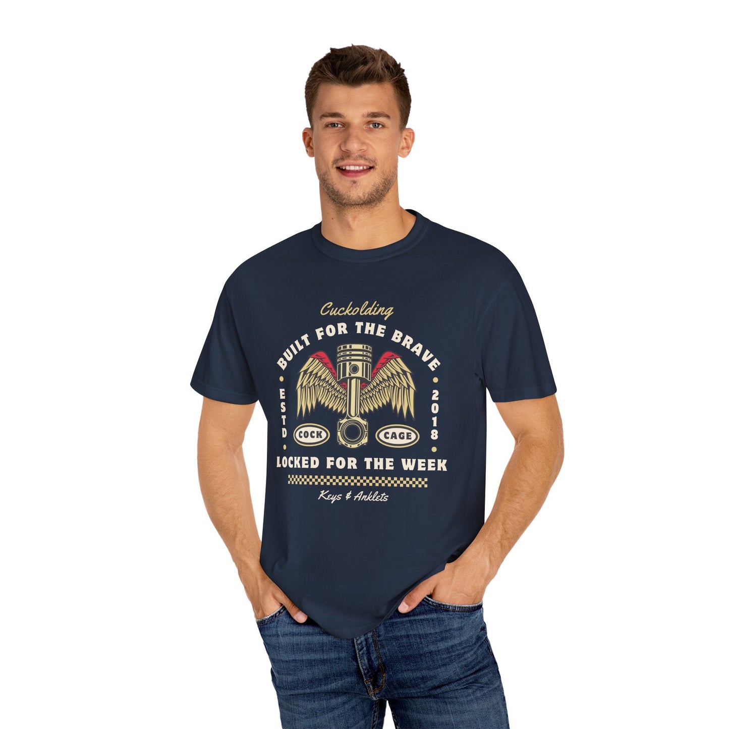 For the Brave Cuck - Men's Garment-Dyed Tee