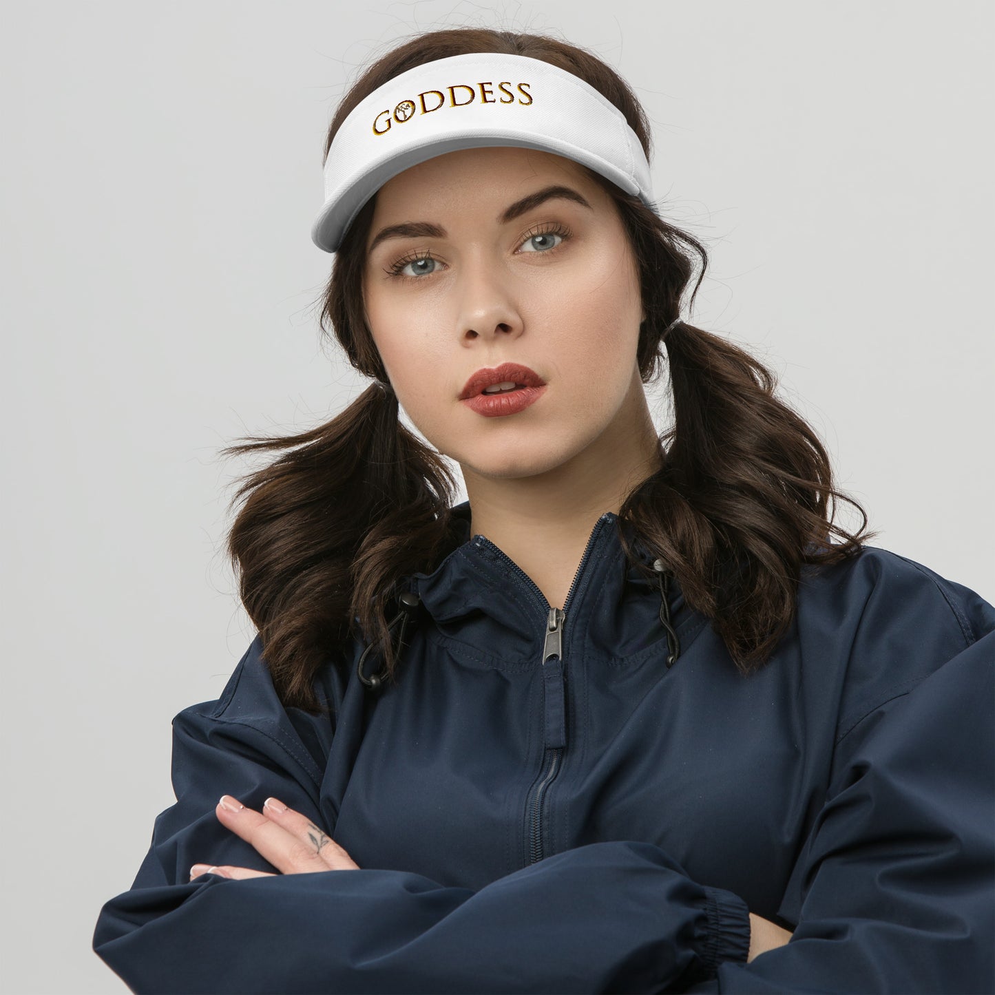 The Goddess -- Embroidered Visor