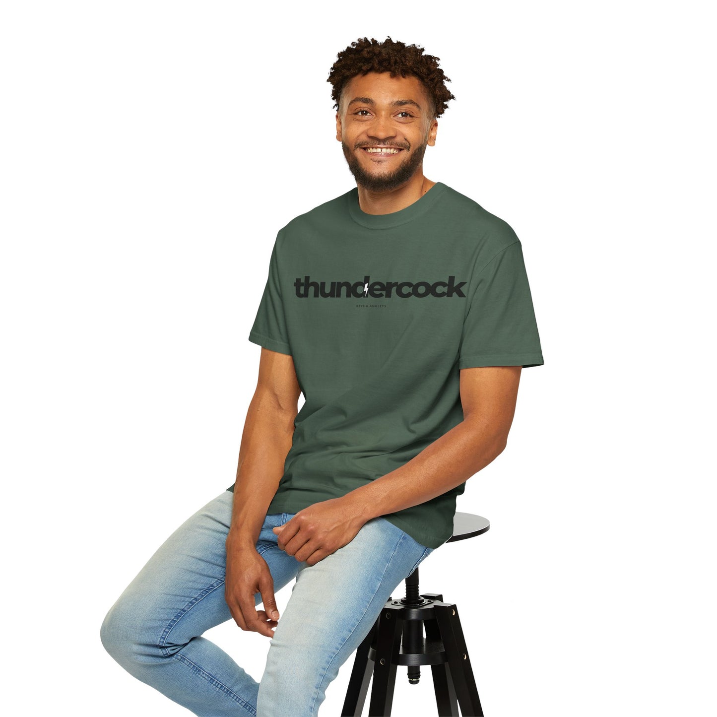 The Thundercock -Men's Cotton Garment-Dyed Tee