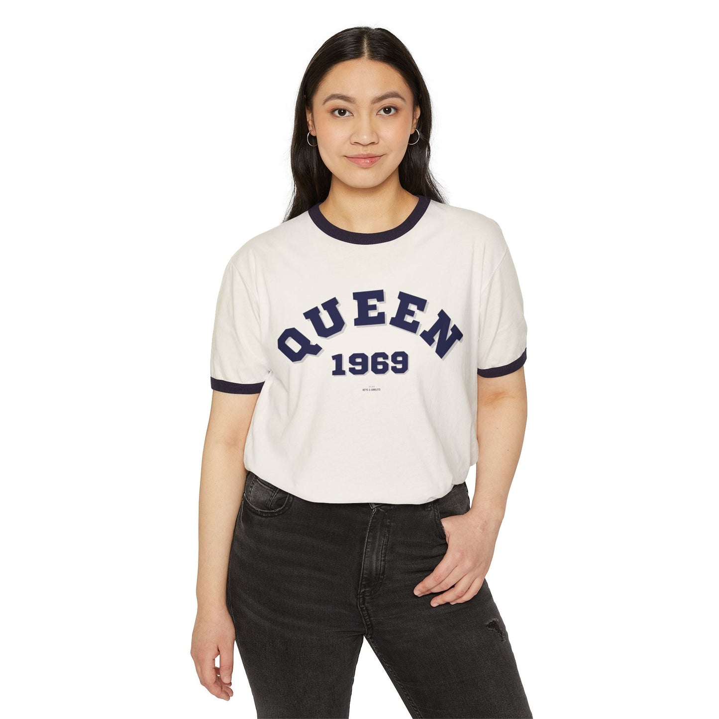 The 1969 The Queen -- Vintage Cotton Ringer Tee