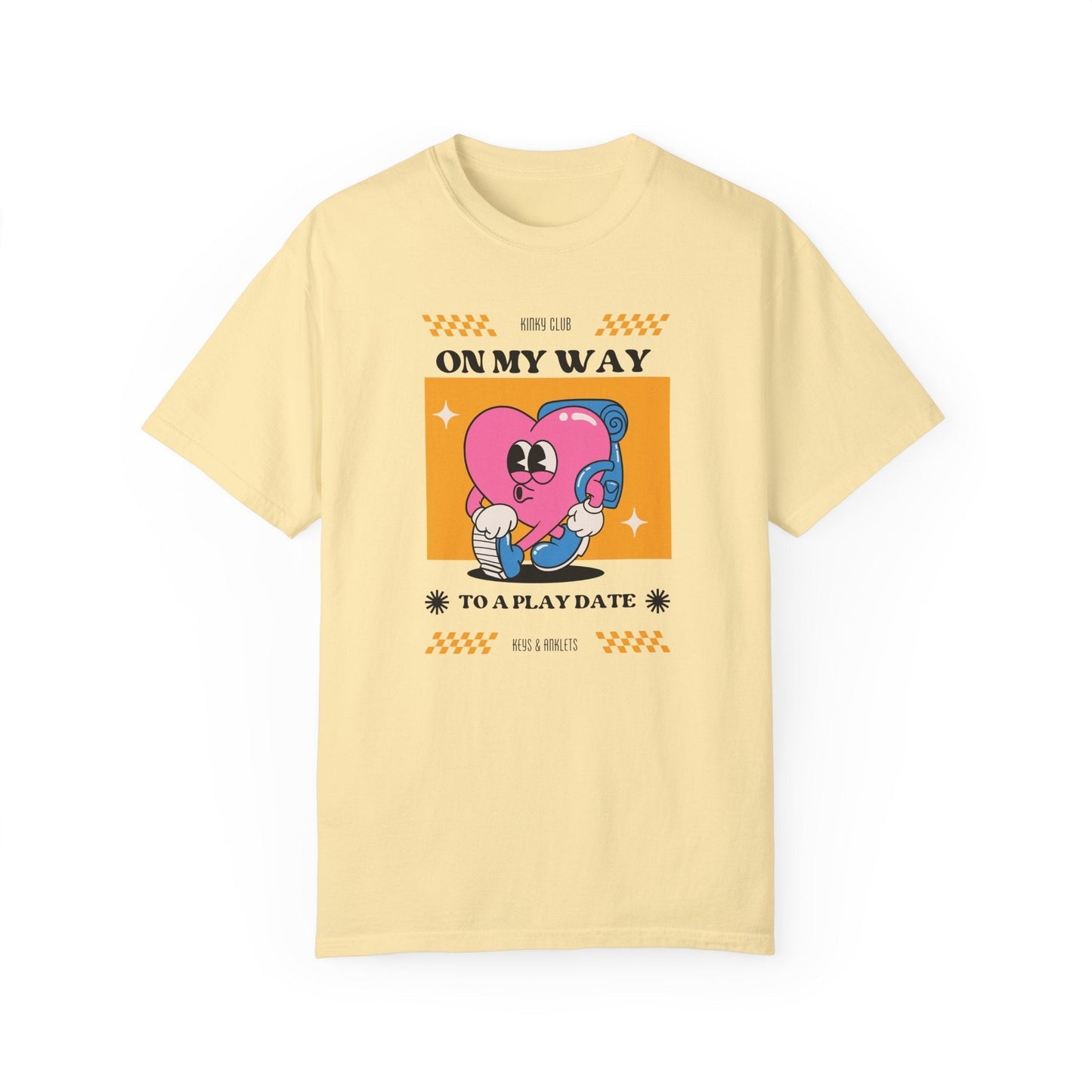 On My Way to Play - Retro Unisex Garment-Dyed Tee