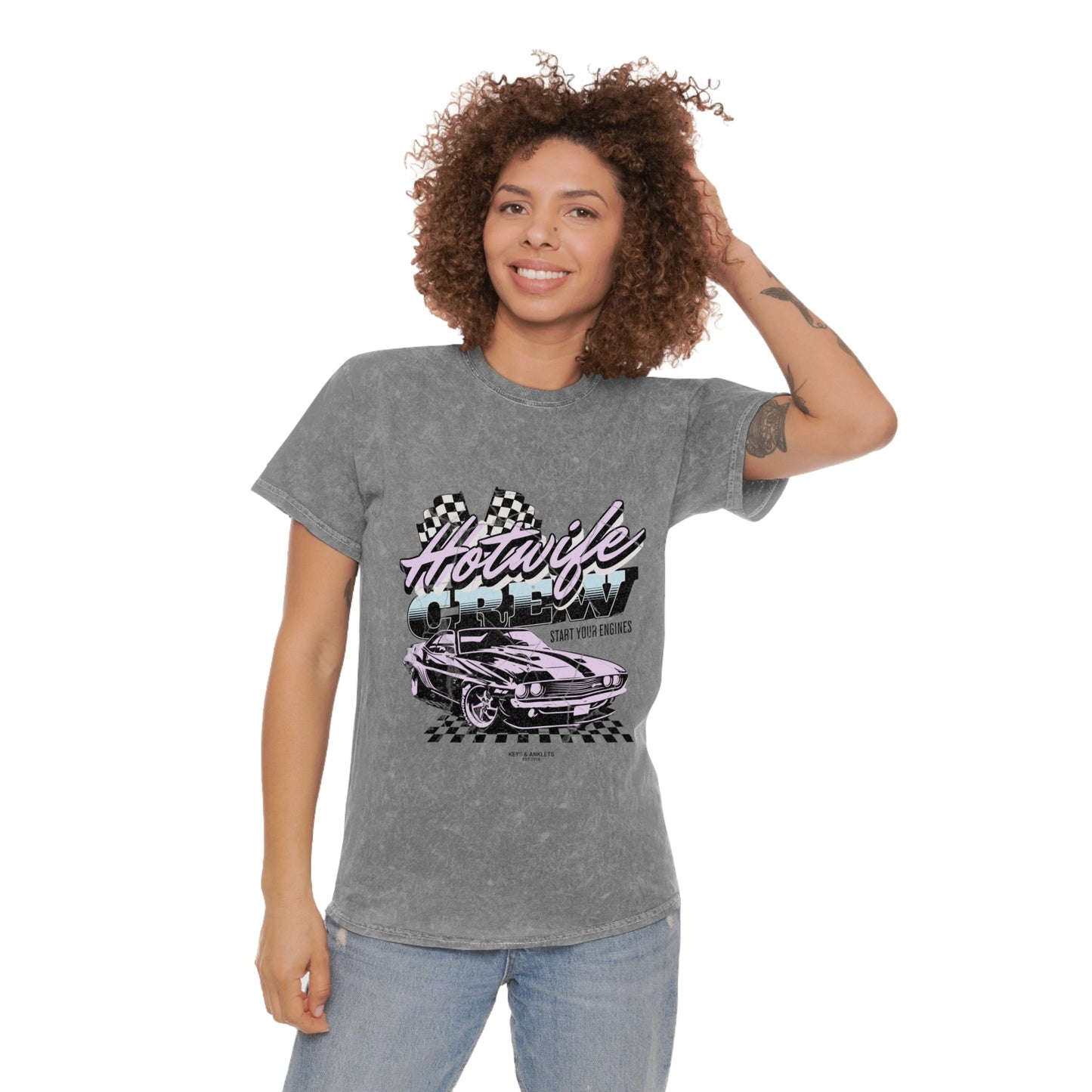 Start Your Engines - Unisex Vintage Mineral Wash Tee