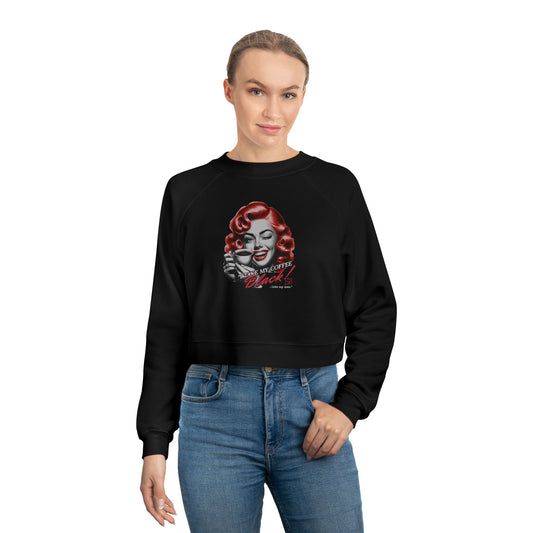 Coffee Black graphic - Cropped Fleece Pullover