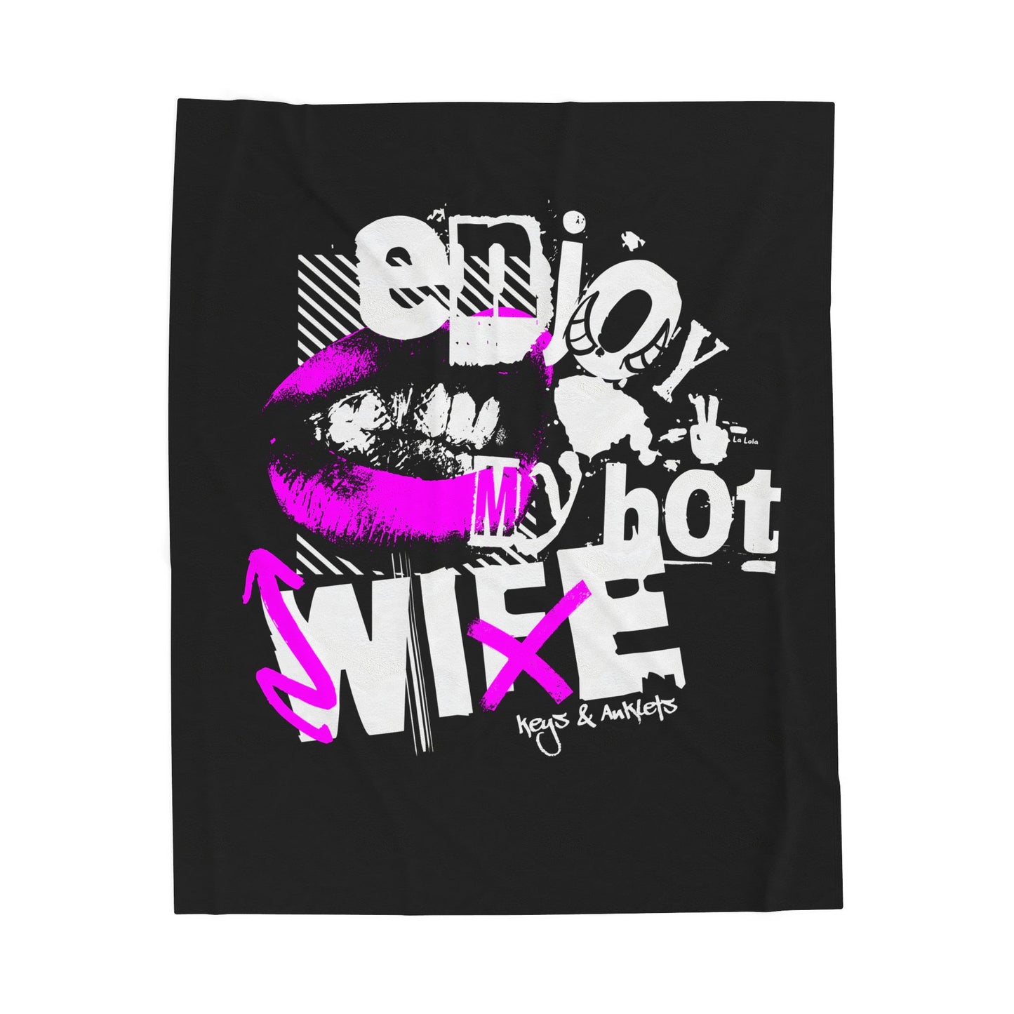 Enjoy My Wife - Velveteen Plush Blanket