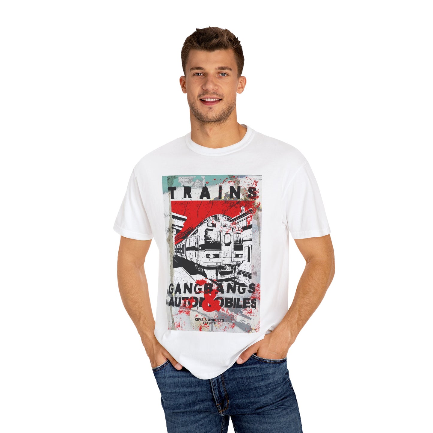 Vintage Train Graphic Unisex T-Shirt - Perfect for Rail Enthusiasts