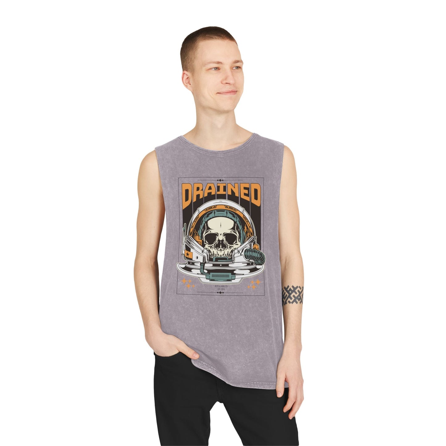 Drained - Unisex Vintage Stonewash Tank Top