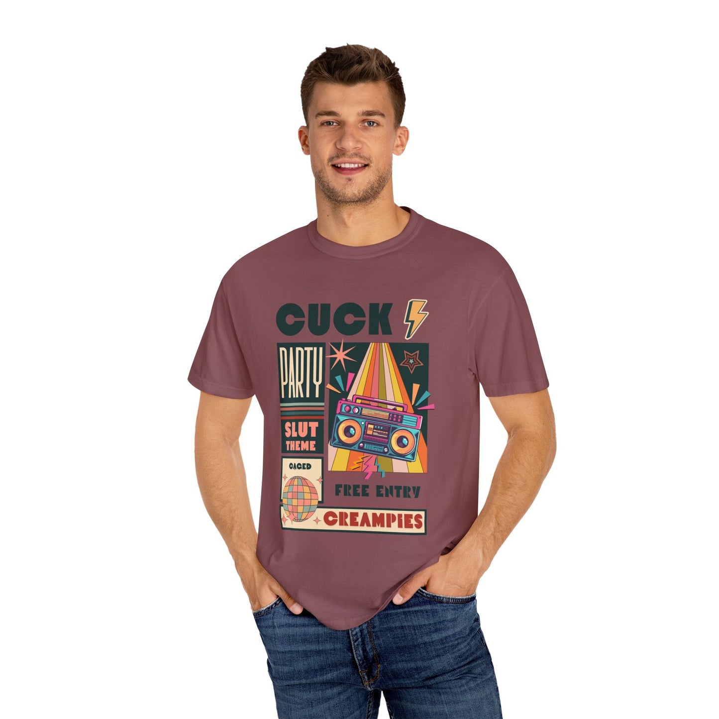 The Cuck Party - Retro Unisex Garment-Dyed Tee