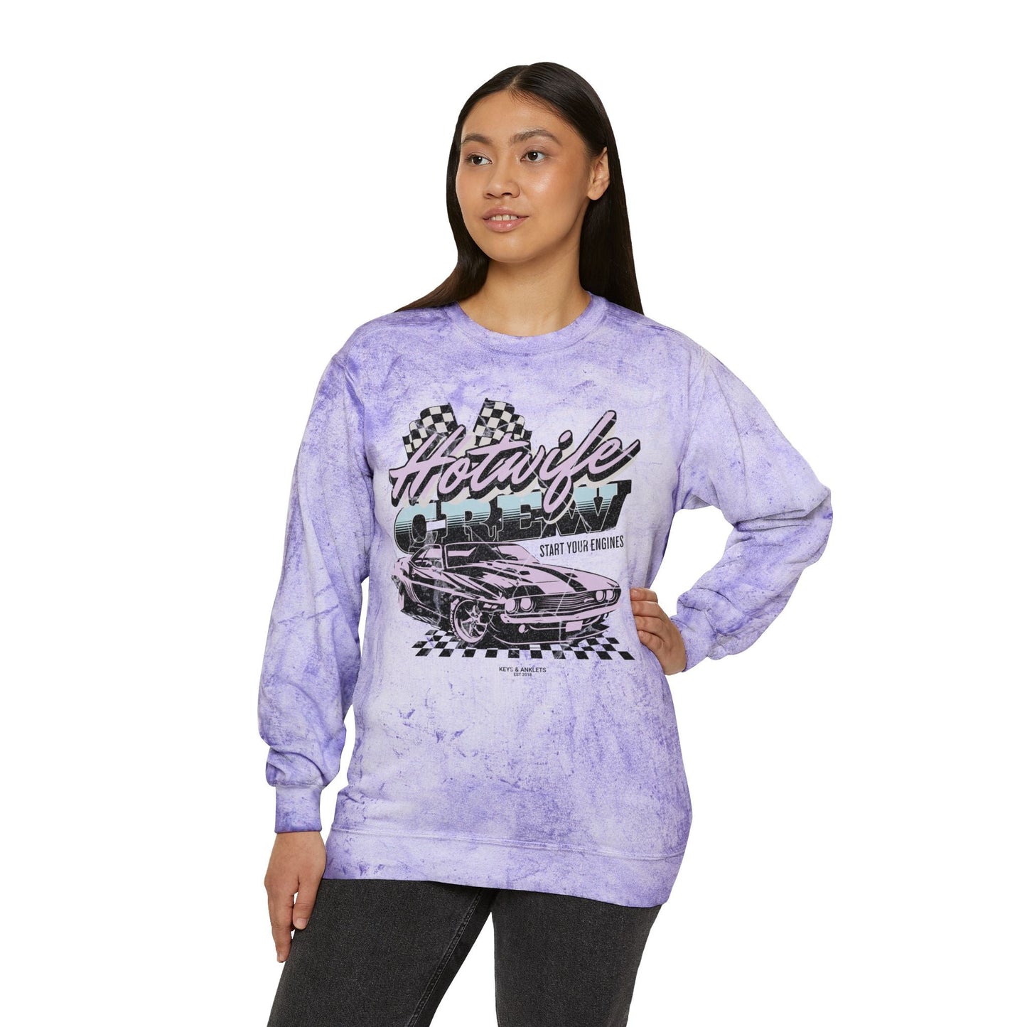 Start Your Engines - Unisex Color Blast Crewneck Sweatshirt