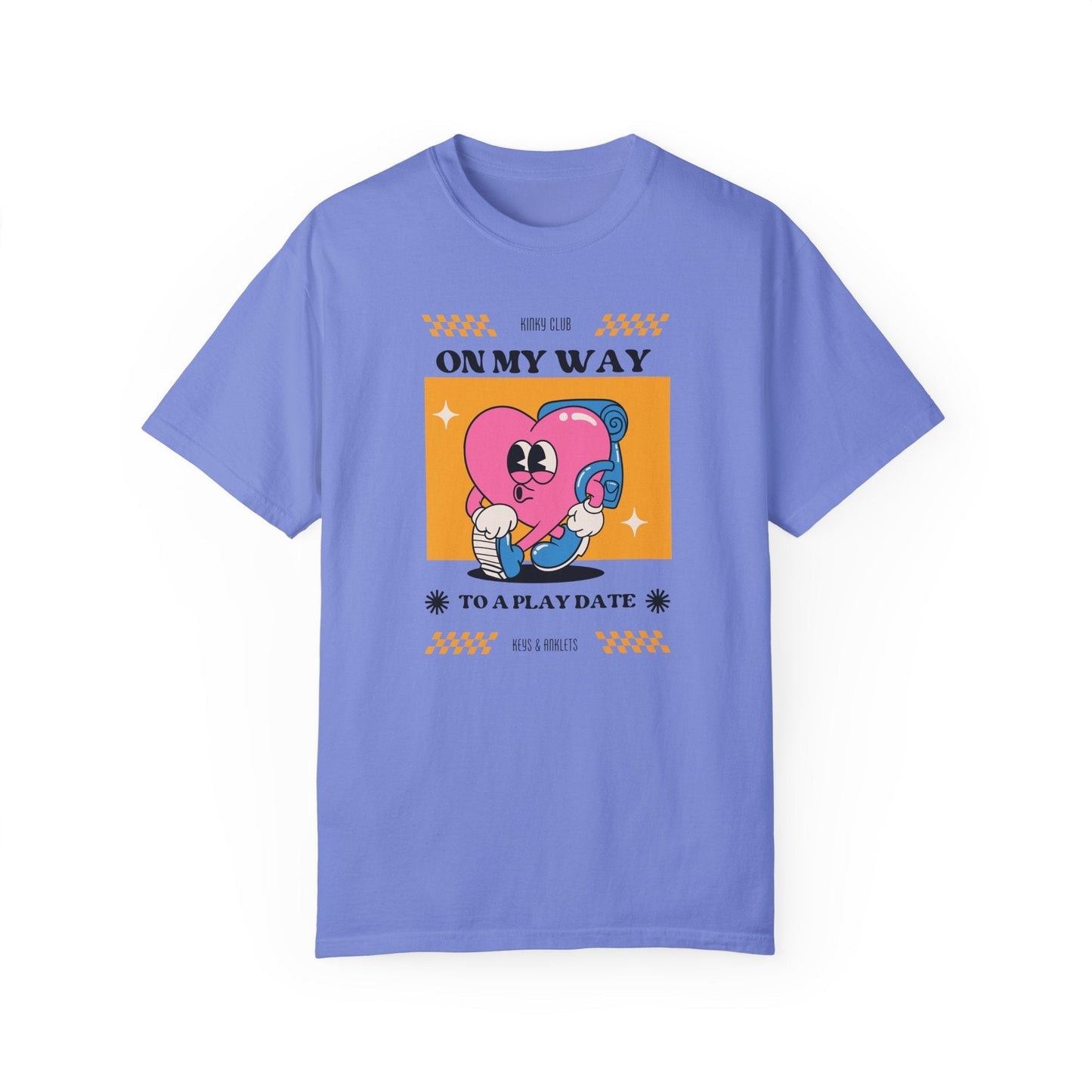 On My Way to Play - Retro Unisex Garment-Dyed Tee