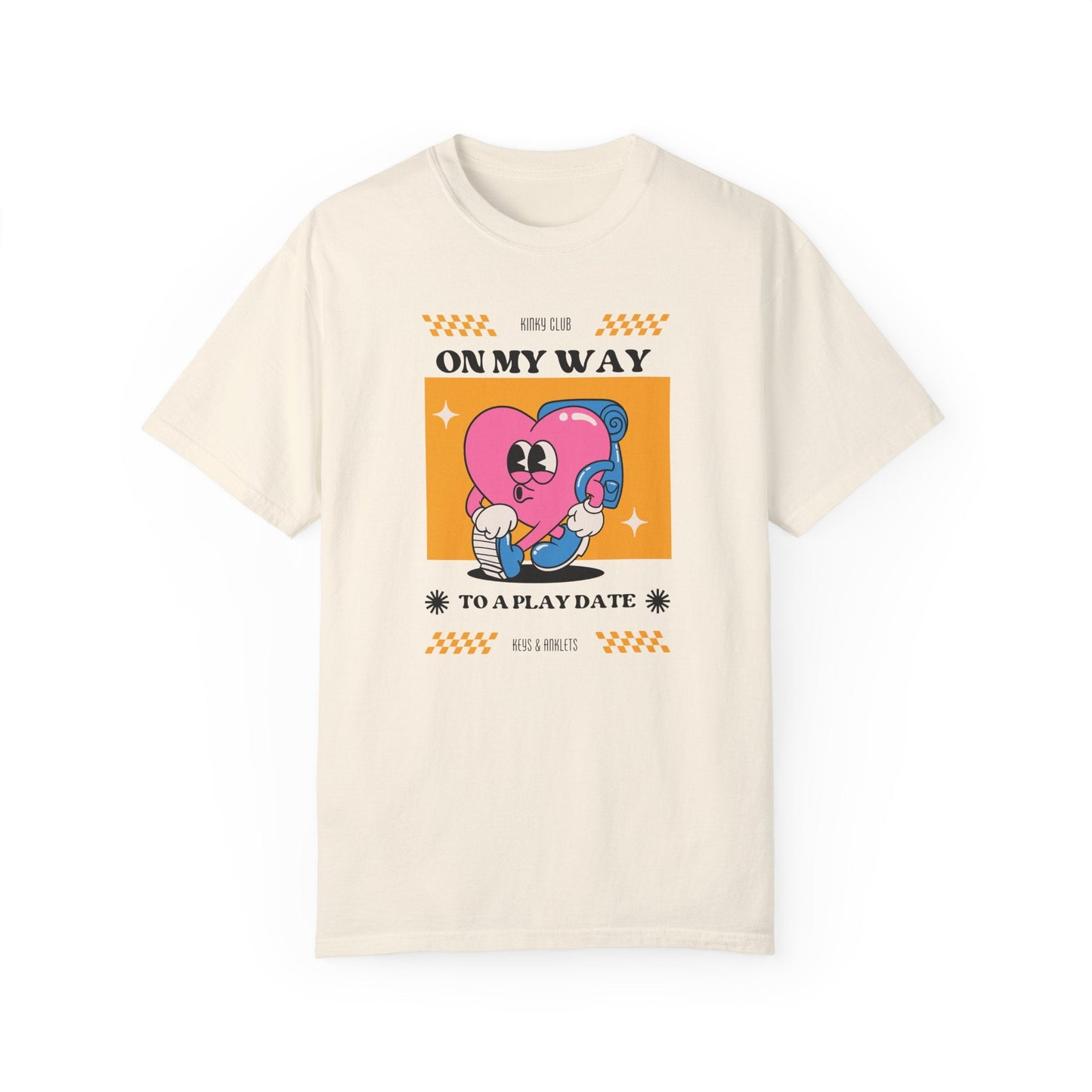 On My Way to Play - Retro Unisex Garment-Dyed Tee