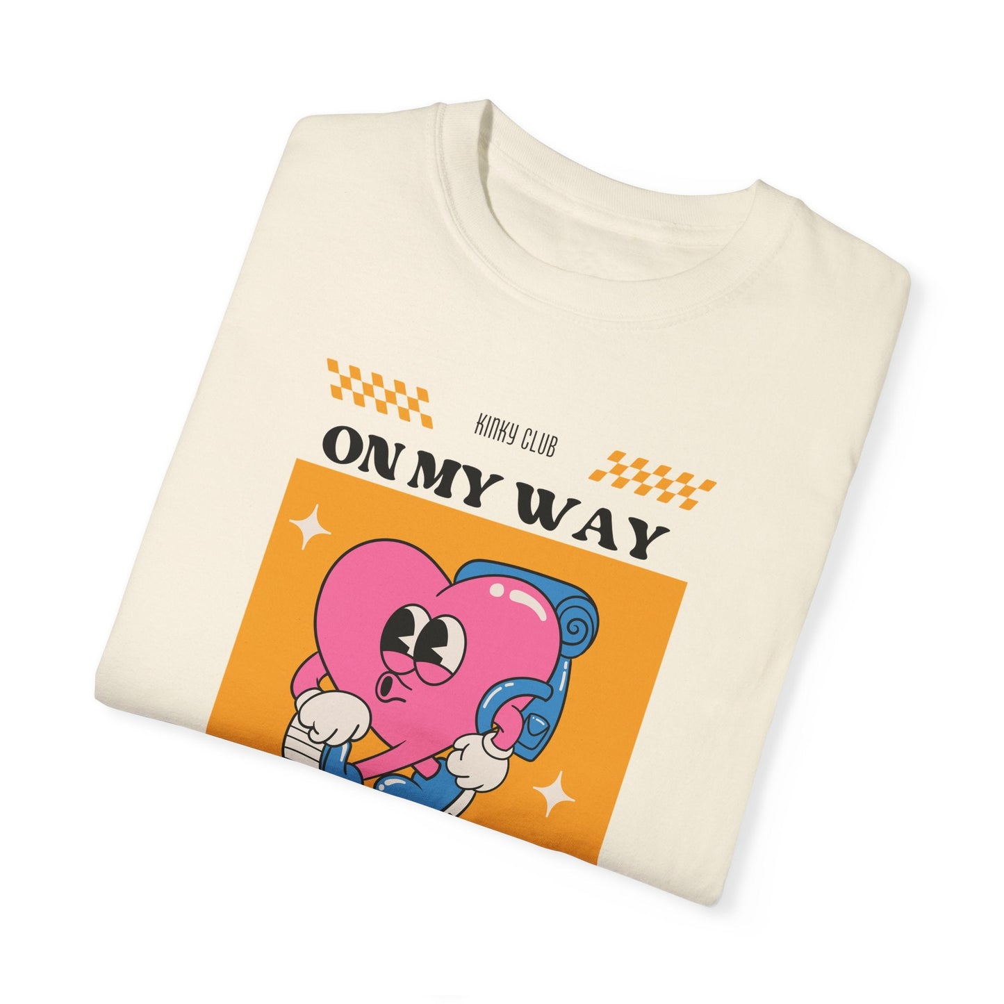 On My Way to Play - Retro Unisex Garment-Dyed Tee