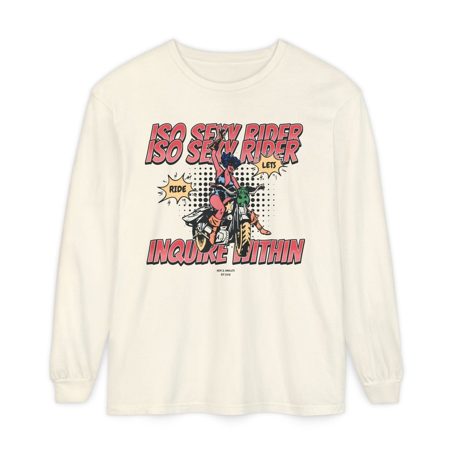 ISO Sexy Rider - Unsex Vintage Crew Long Sleeve Tee