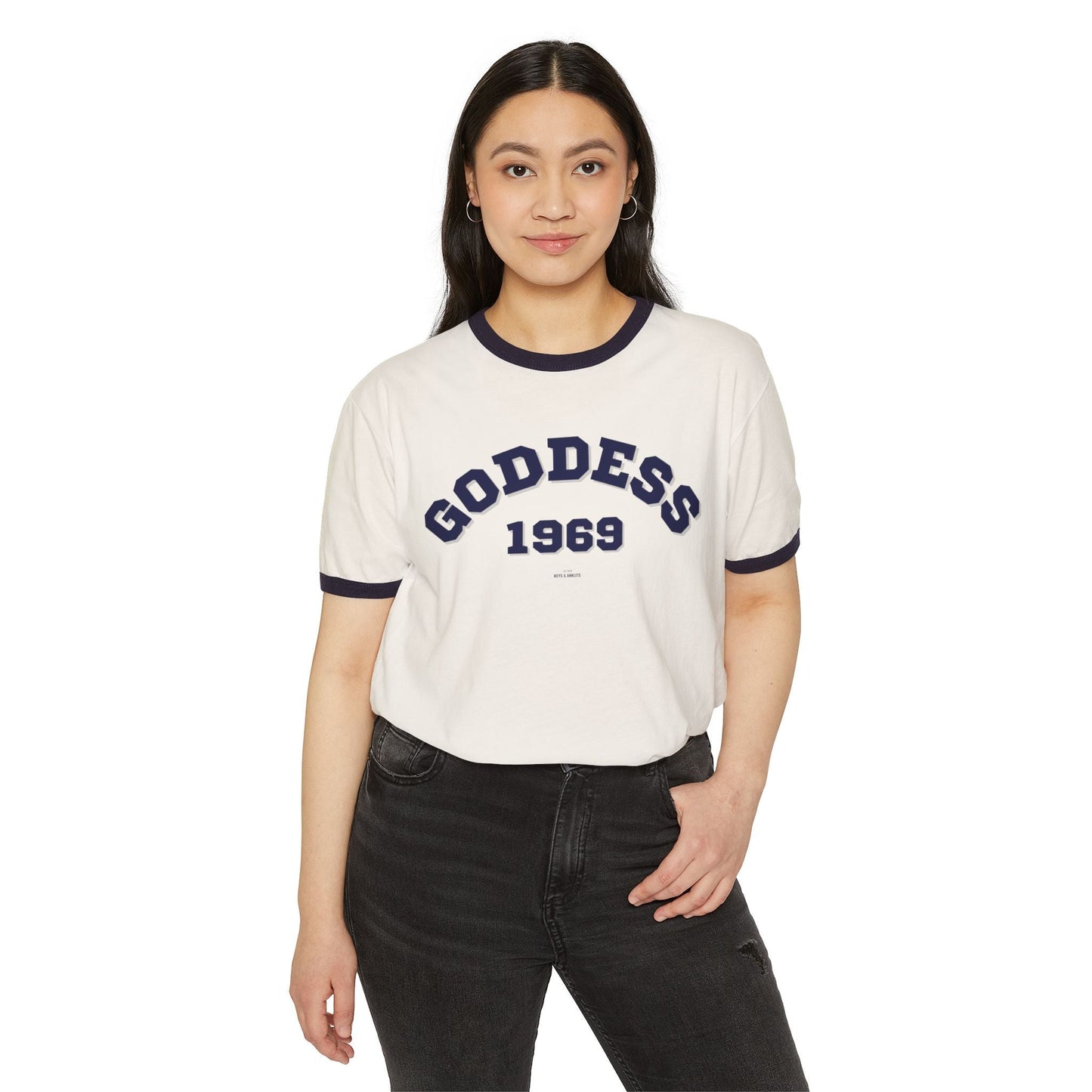 The 1969 The Goddess -- Vintage Cotton Ringer Tee