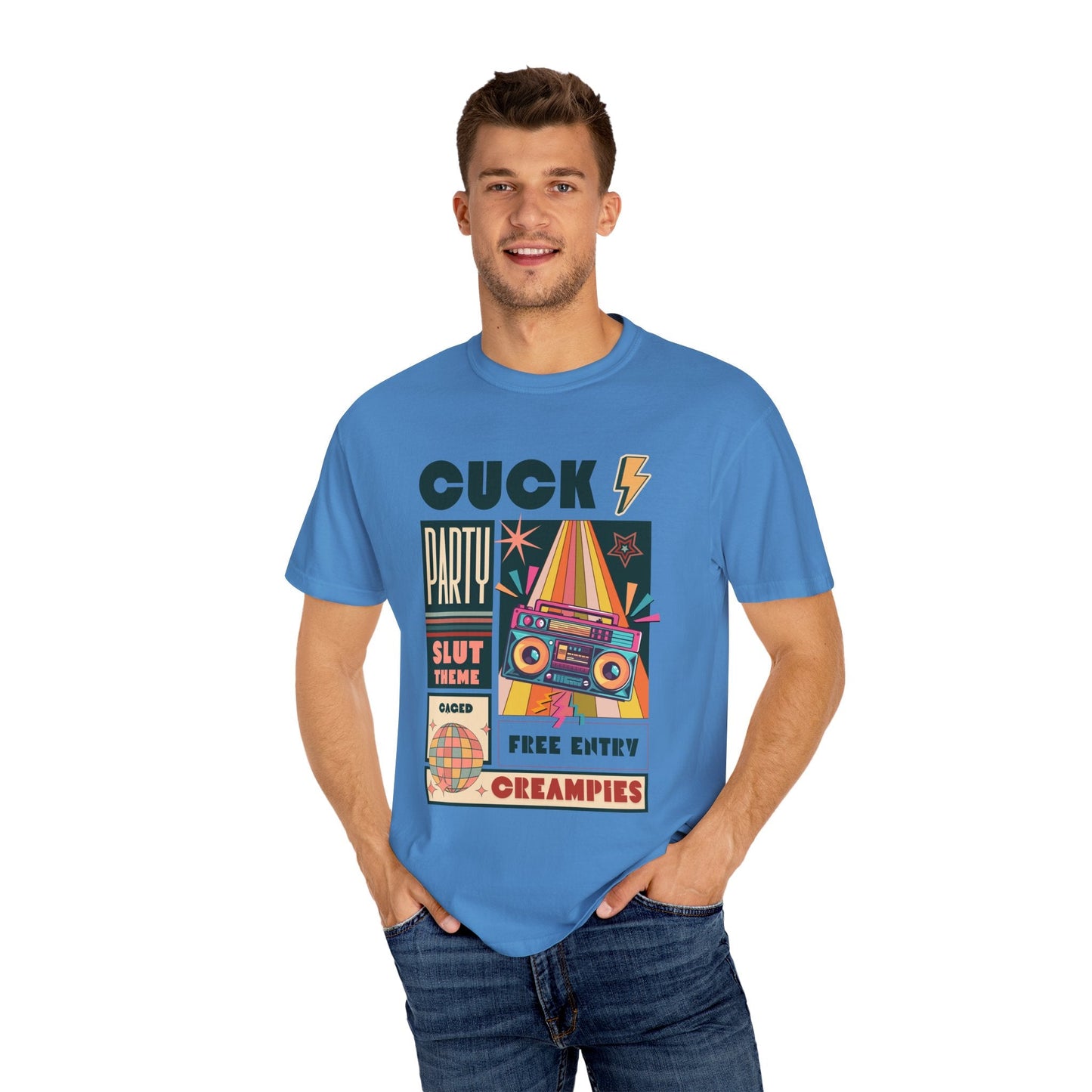 The Cuck Party - Retro Unisex Garment-Dyed Tee