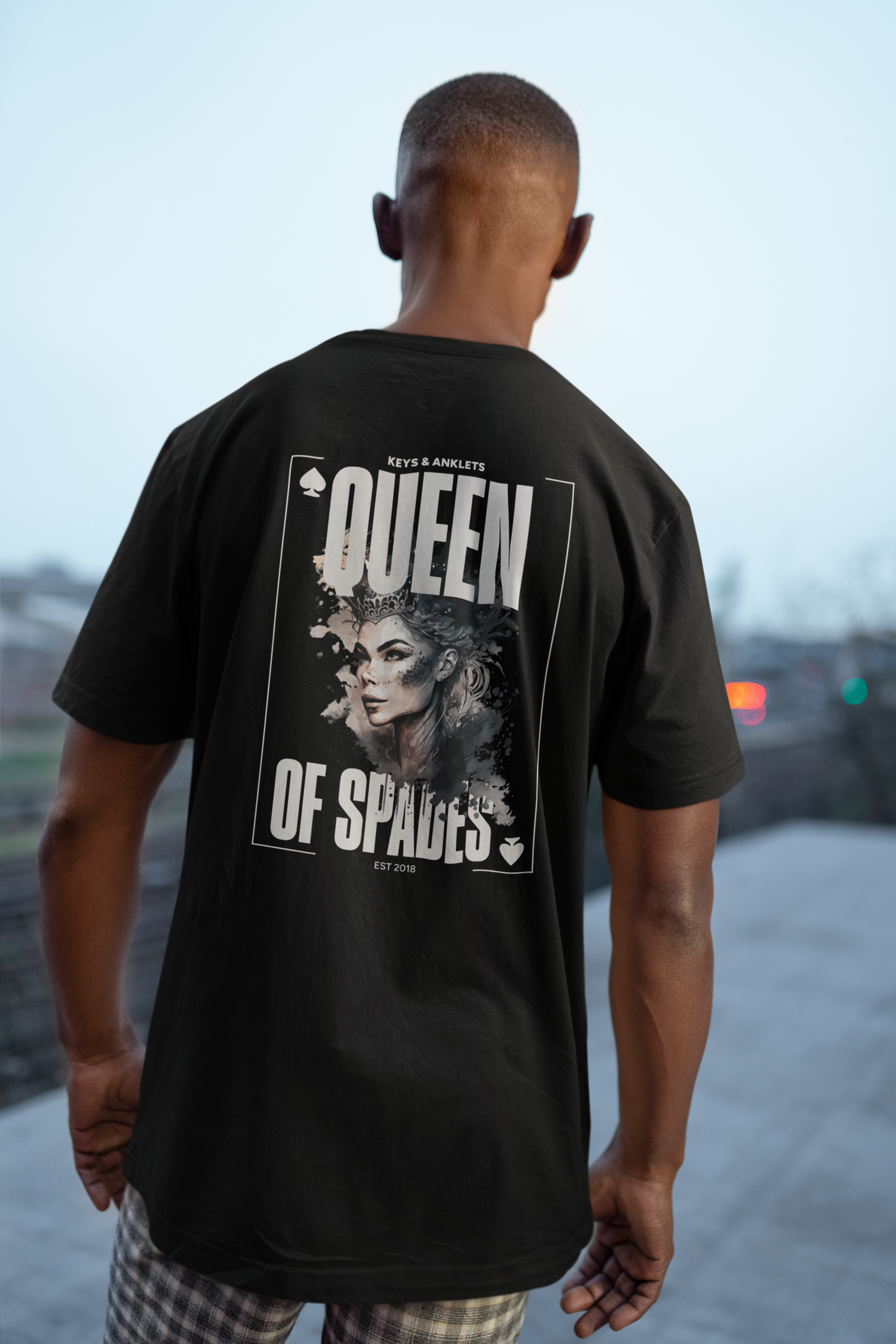 Queen of Spades Pocket T-Shirt - Unisex Garment-Dyed Tee for Casual Style