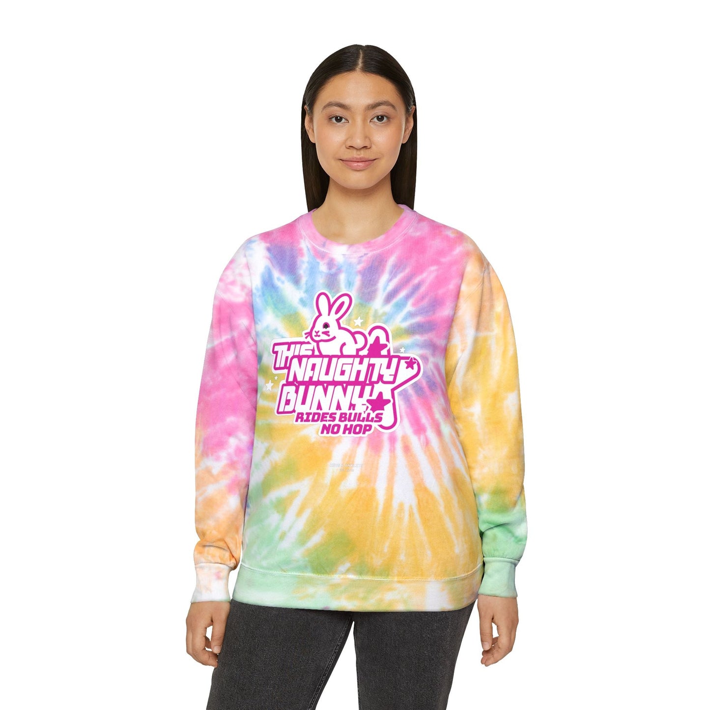 Naught Bunny - Unisex Tie-Dye Sweatshirt