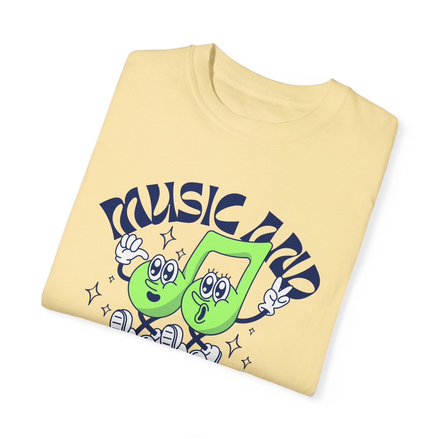 Music & Gangbangs- Retro Unisex Garment-Dyed Tee