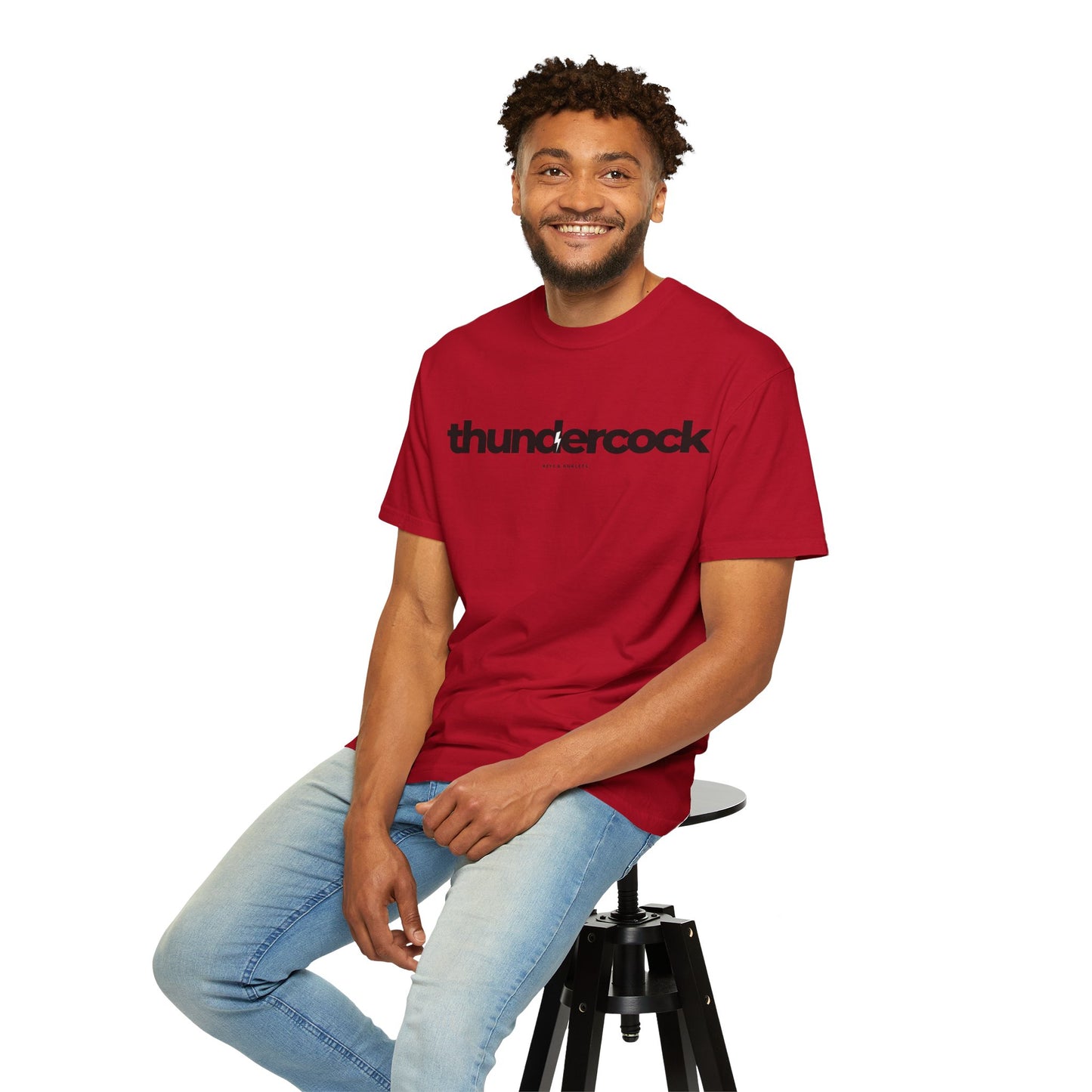 The Thundercock -Men's Cotton Garment-Dyed Tee