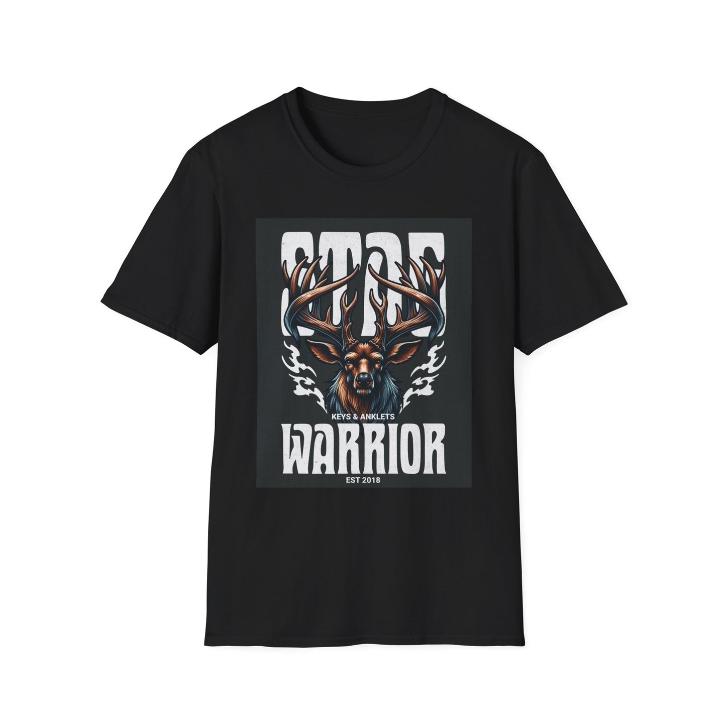 Stag Warrior Unisex Softstyle T-Shirt - Adventure & Strength Apparel