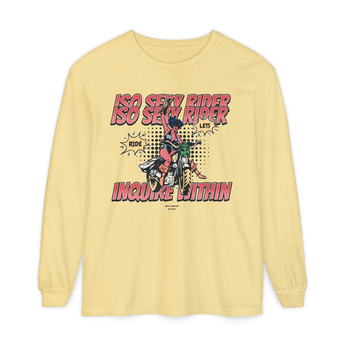 ISO Sexy Rider - Unsex Vintage Crew Long Sleeve Tee