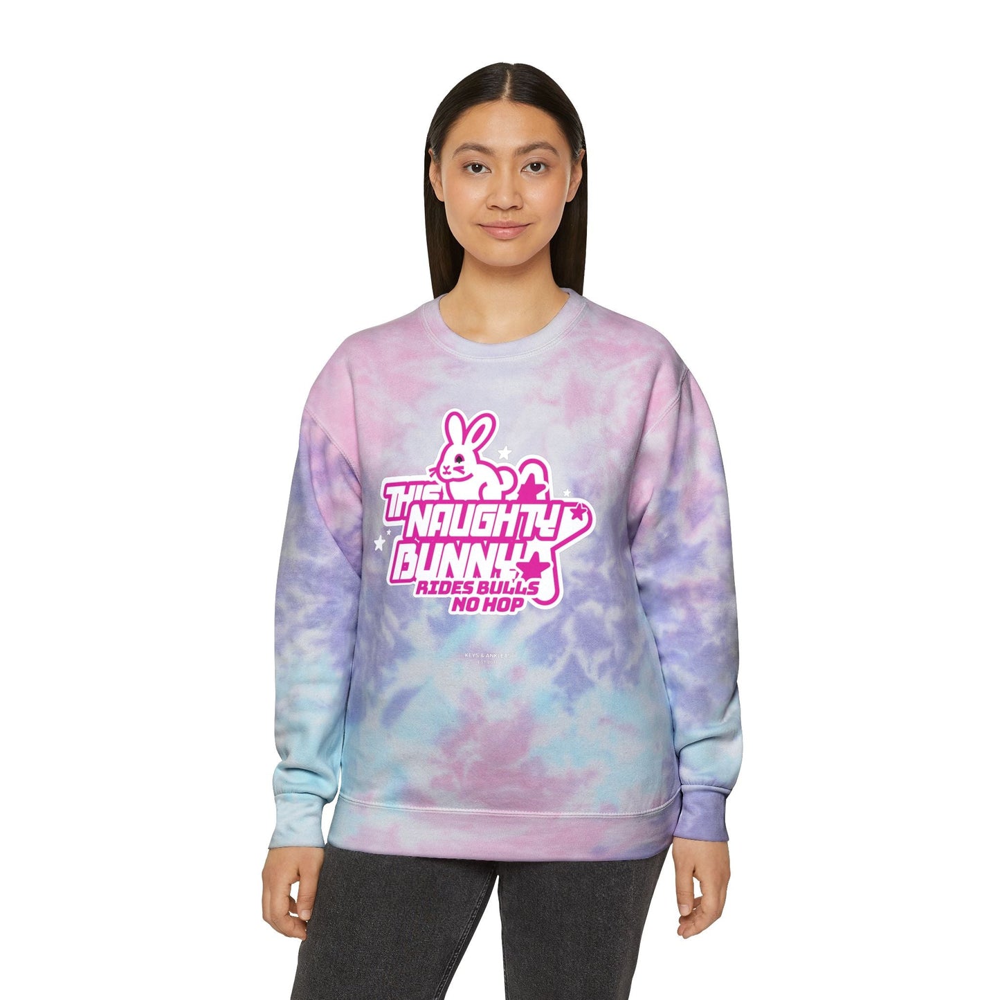 Naught Bunny - Unisex Tie-Dye Sweatshirt