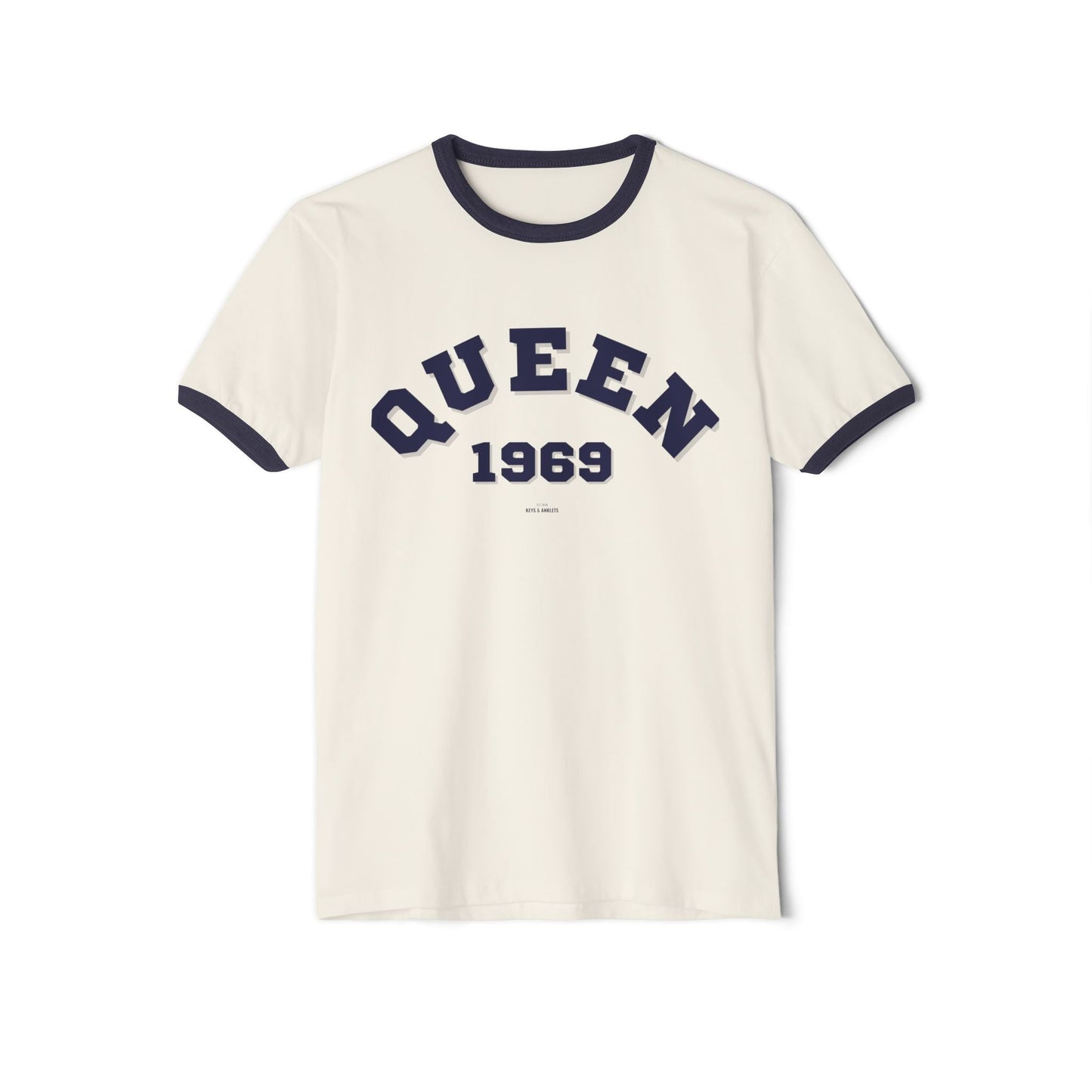 The 1969 The Queen -- Vintage Cotton Ringer Tee