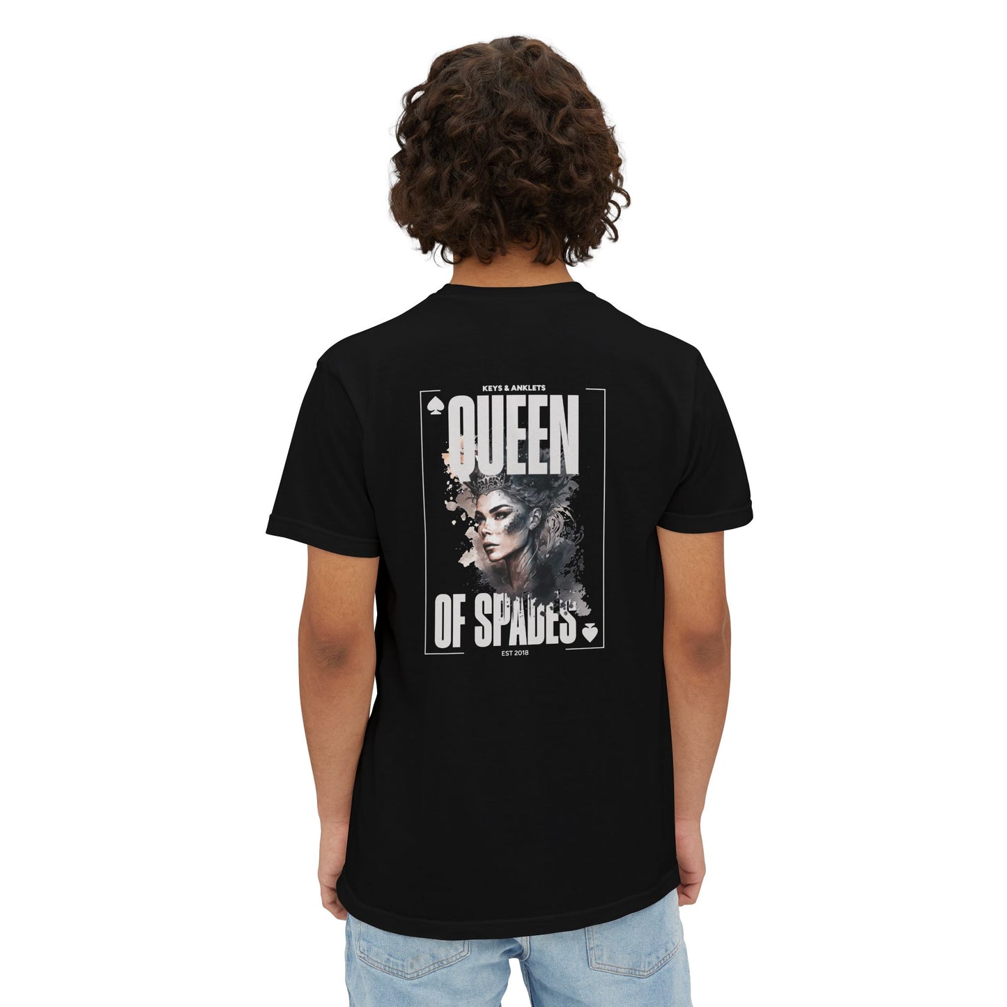 Queen of Spades Pocket T-Shirt - Unisex Garment-Dyed Tee for Casual Style