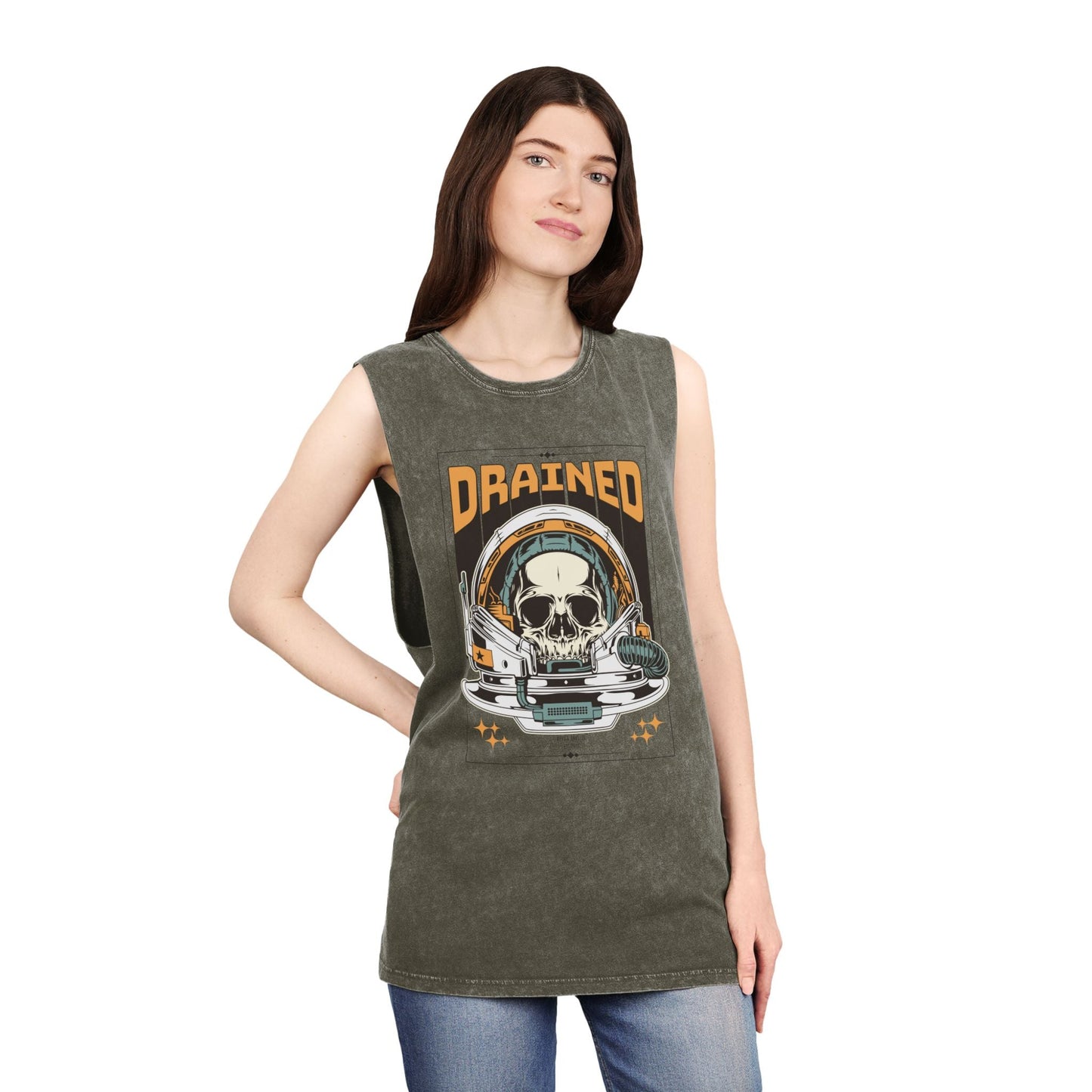 Drained - Unisex Vintage Stonewash Tank Top