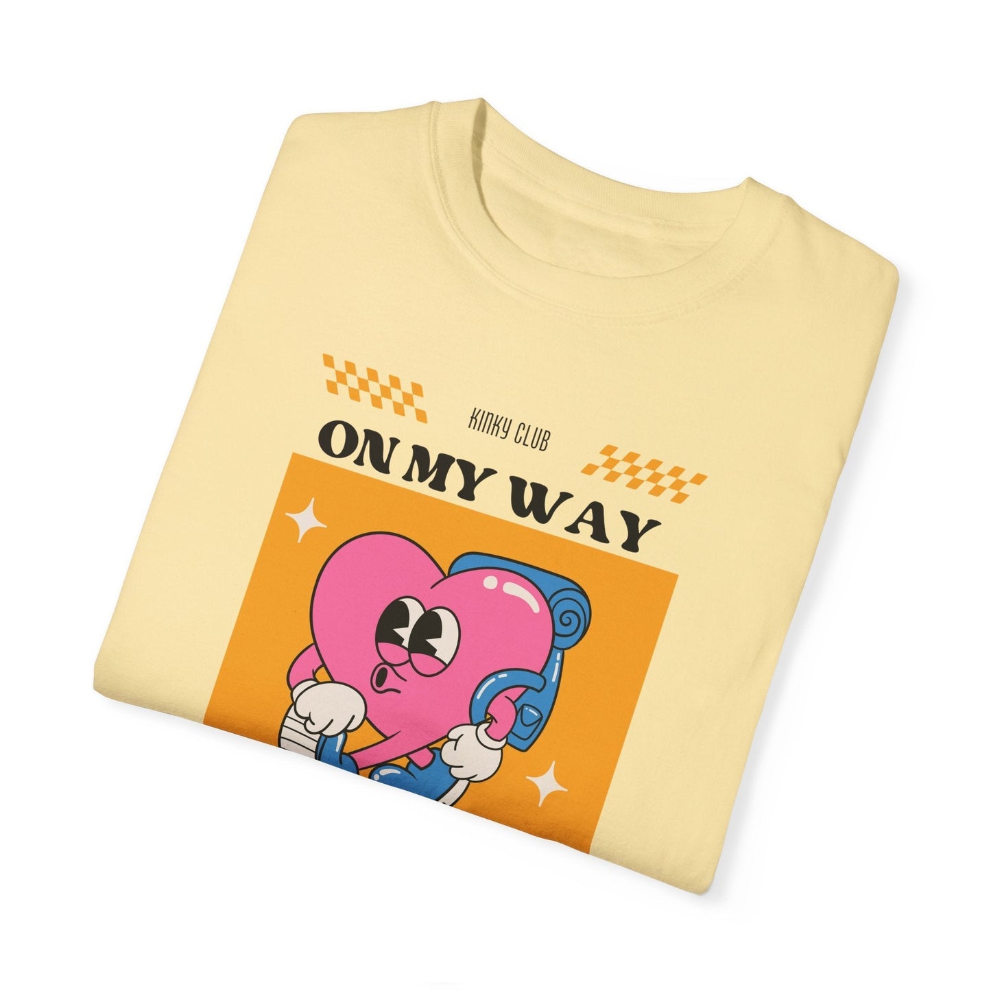 On My Way to Play - Retro Unisex Garment-Dyed Tee