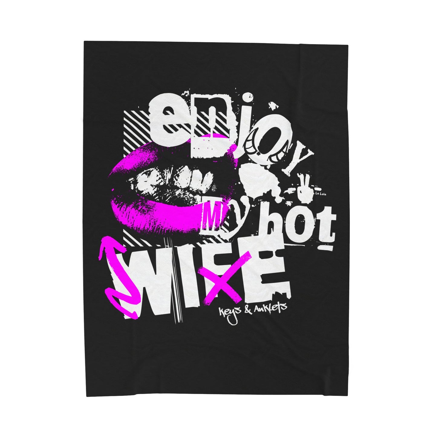 Enjoy My Wife - Velveteen Plush Blanket