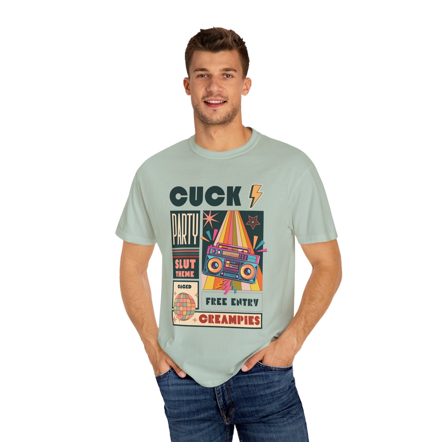 The Cuck Party - Retro Unisex Garment-Dyed Tee