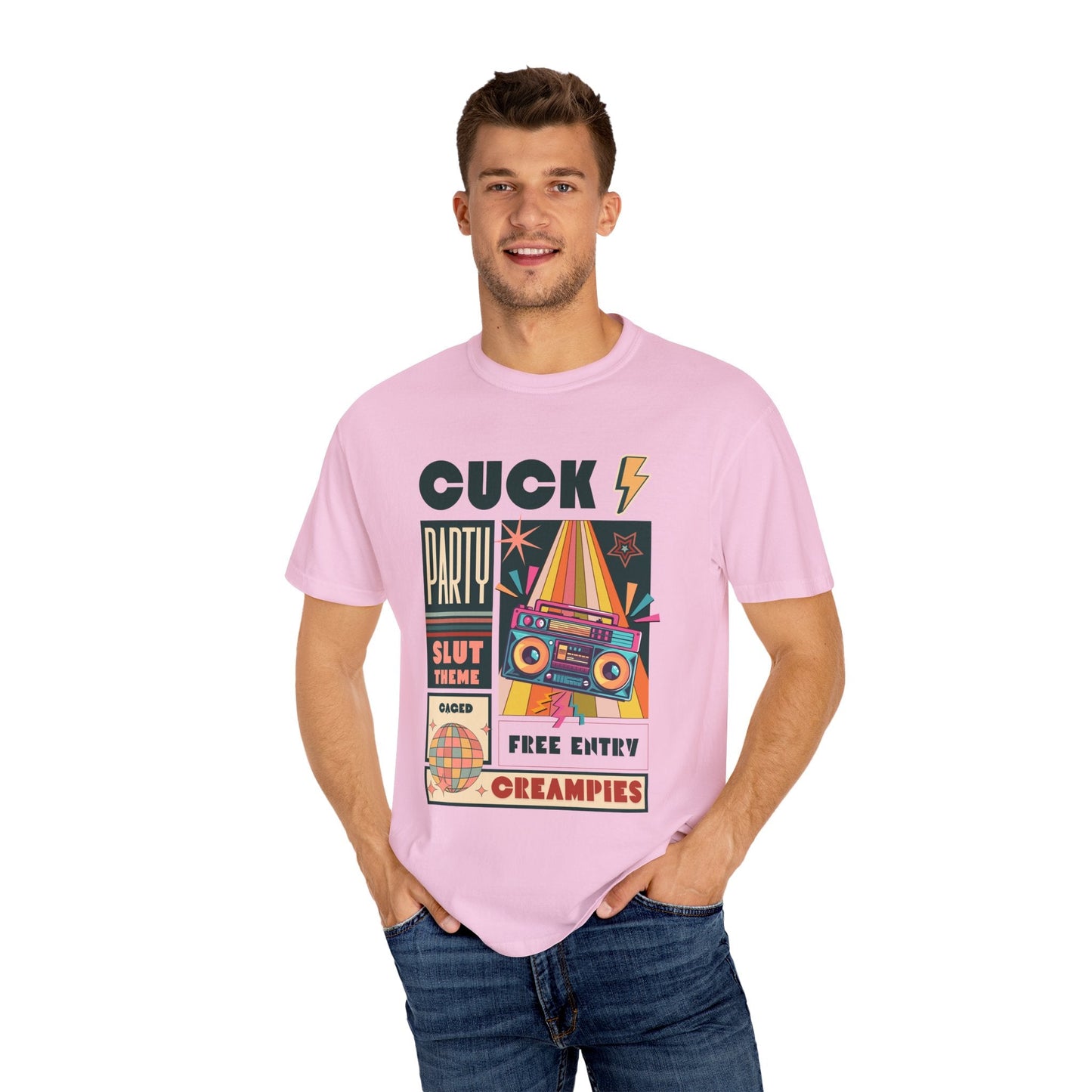 The Cuck Party - Retro Unisex Garment-Dyed Tee