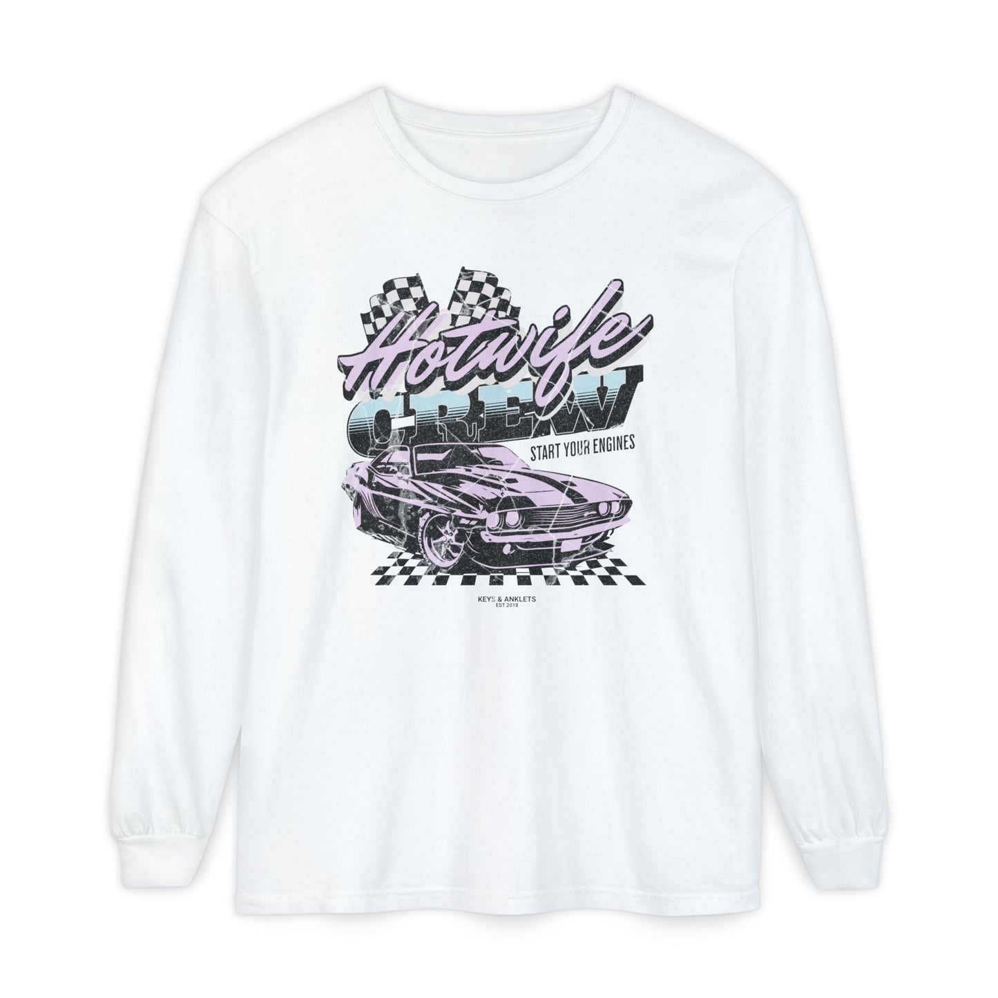 Start Your Engines - Vintage Crew Long Sleeve T-Shirt