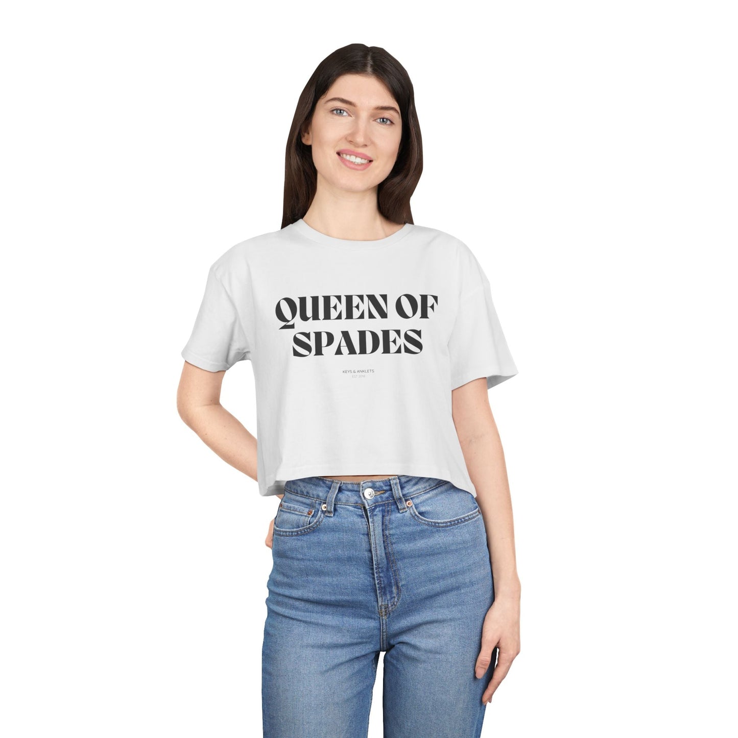 The Queen -of Spades - Women's Crop Tee