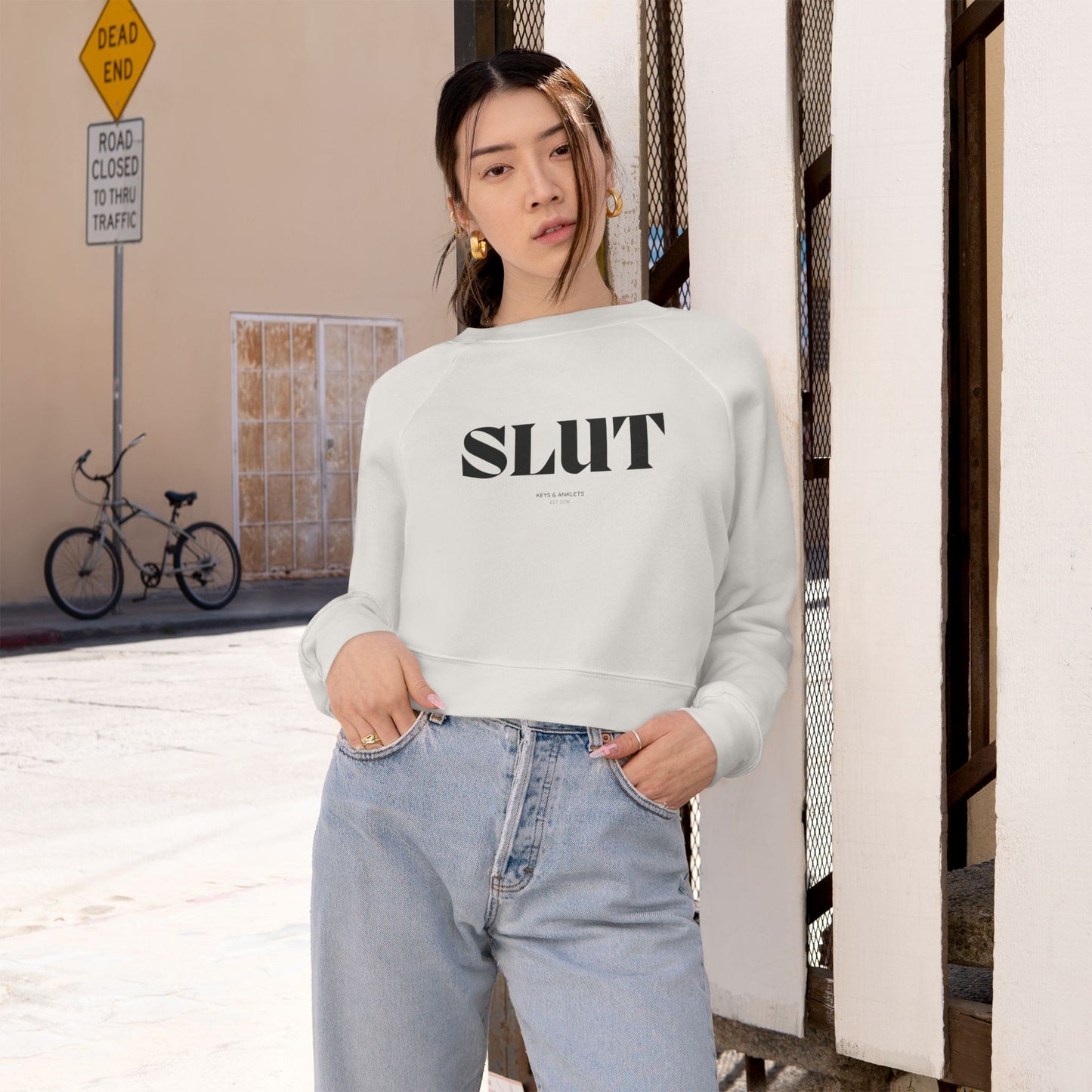 SLUT - Cropped Fleece Pullover