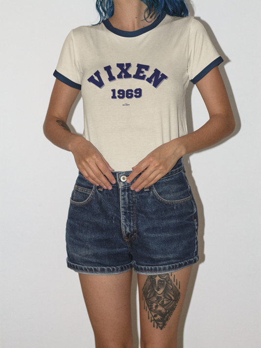 The 1969 The Vixen - Vintage Cotton Ringer Tee