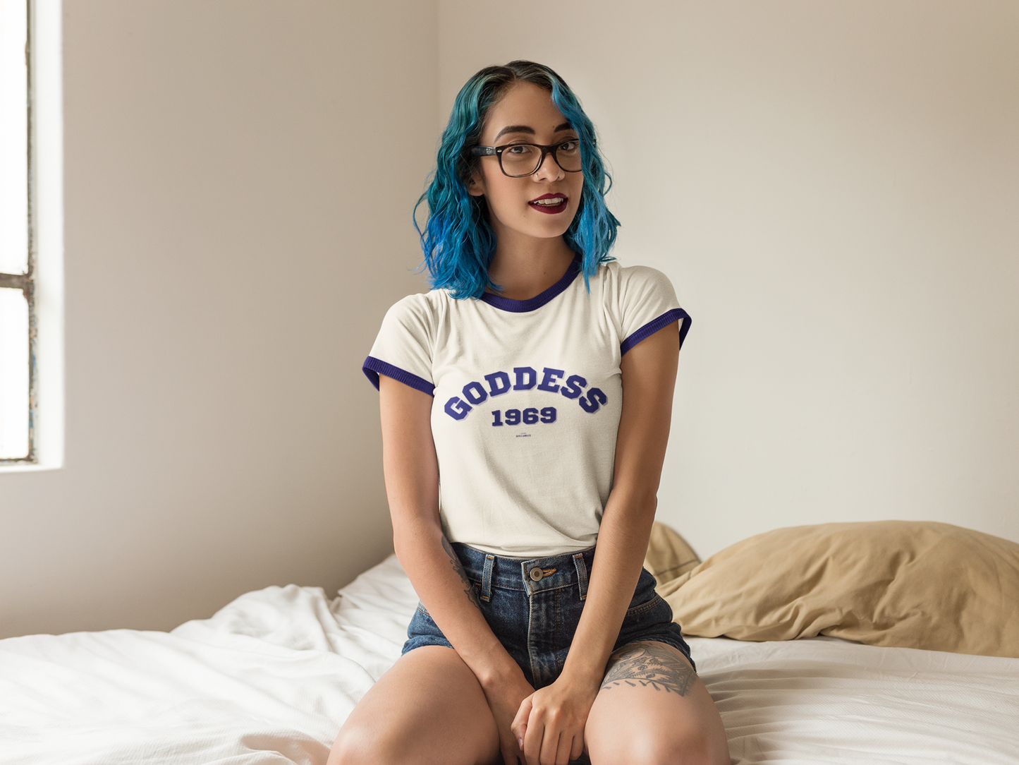 The 1969 The Goddess -- Vintage Cotton Ringer Tee