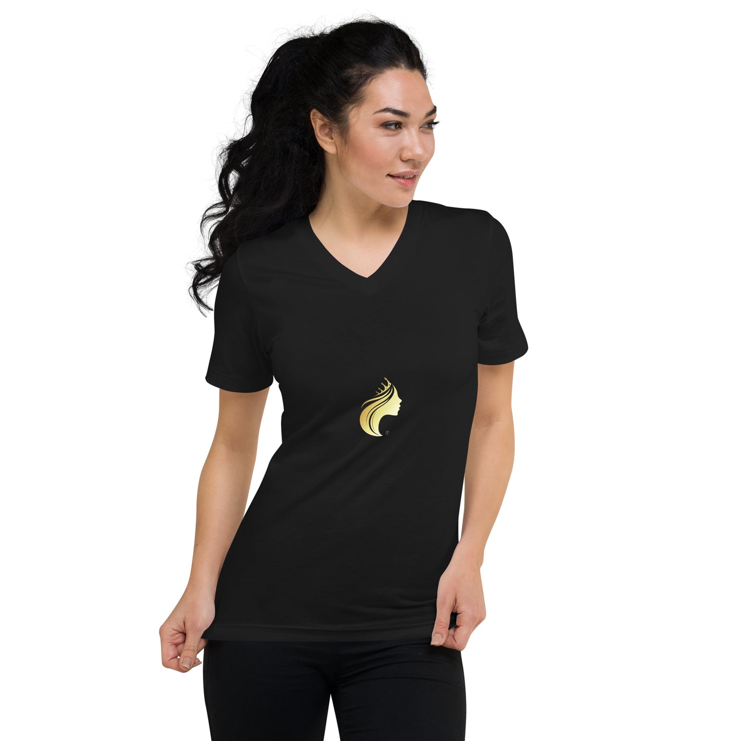 TheQueen -- Women's Cotton V-NeckTee