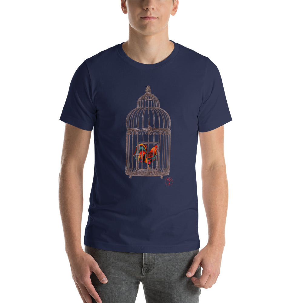 Cock In a Cage - Men's Cotton Tee