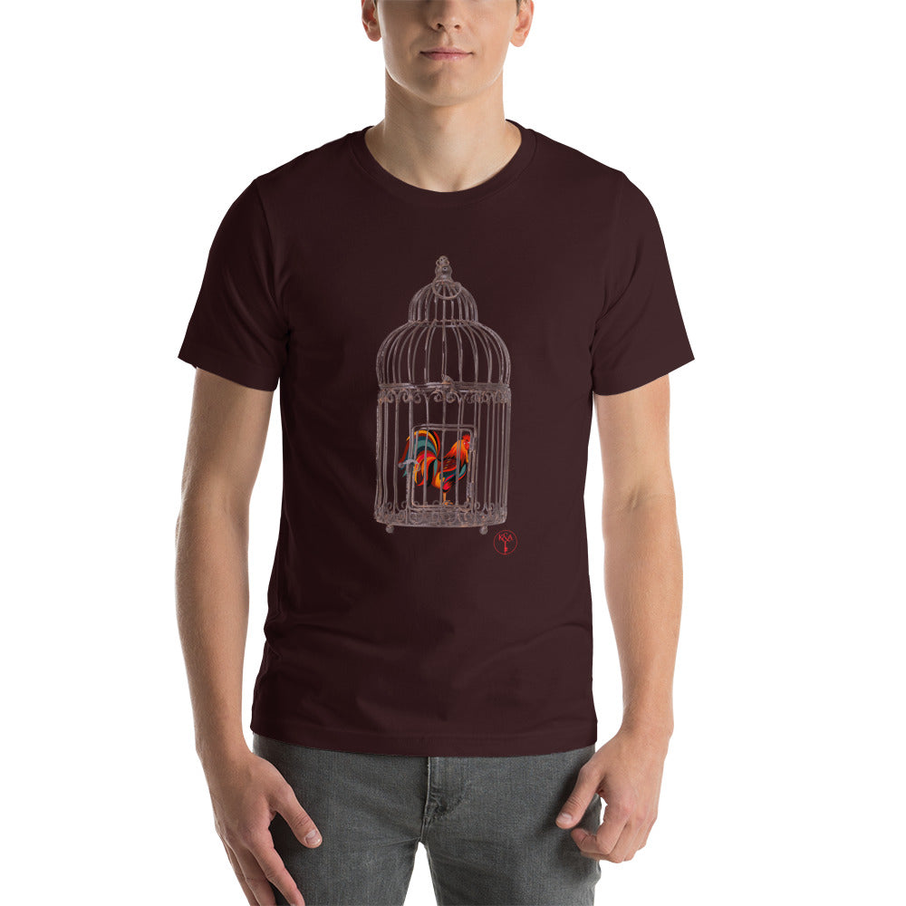 Cock In a Cage - Men's Cotton Tee