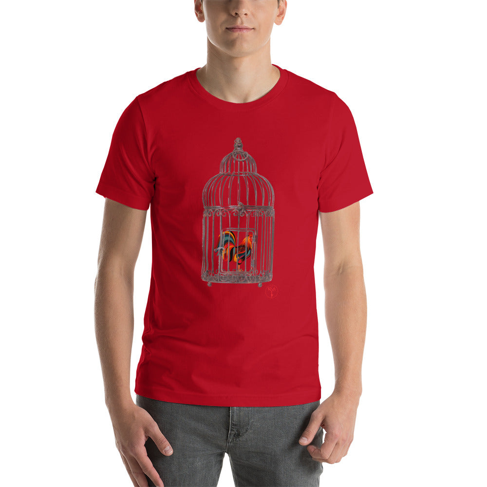 Cock In a Cage - Men's Cotton Tee